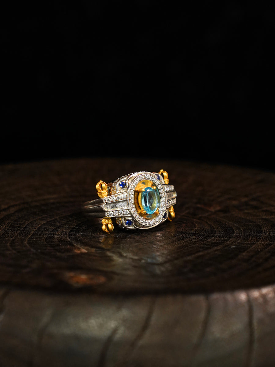Aura Gemstone Silver Ring
