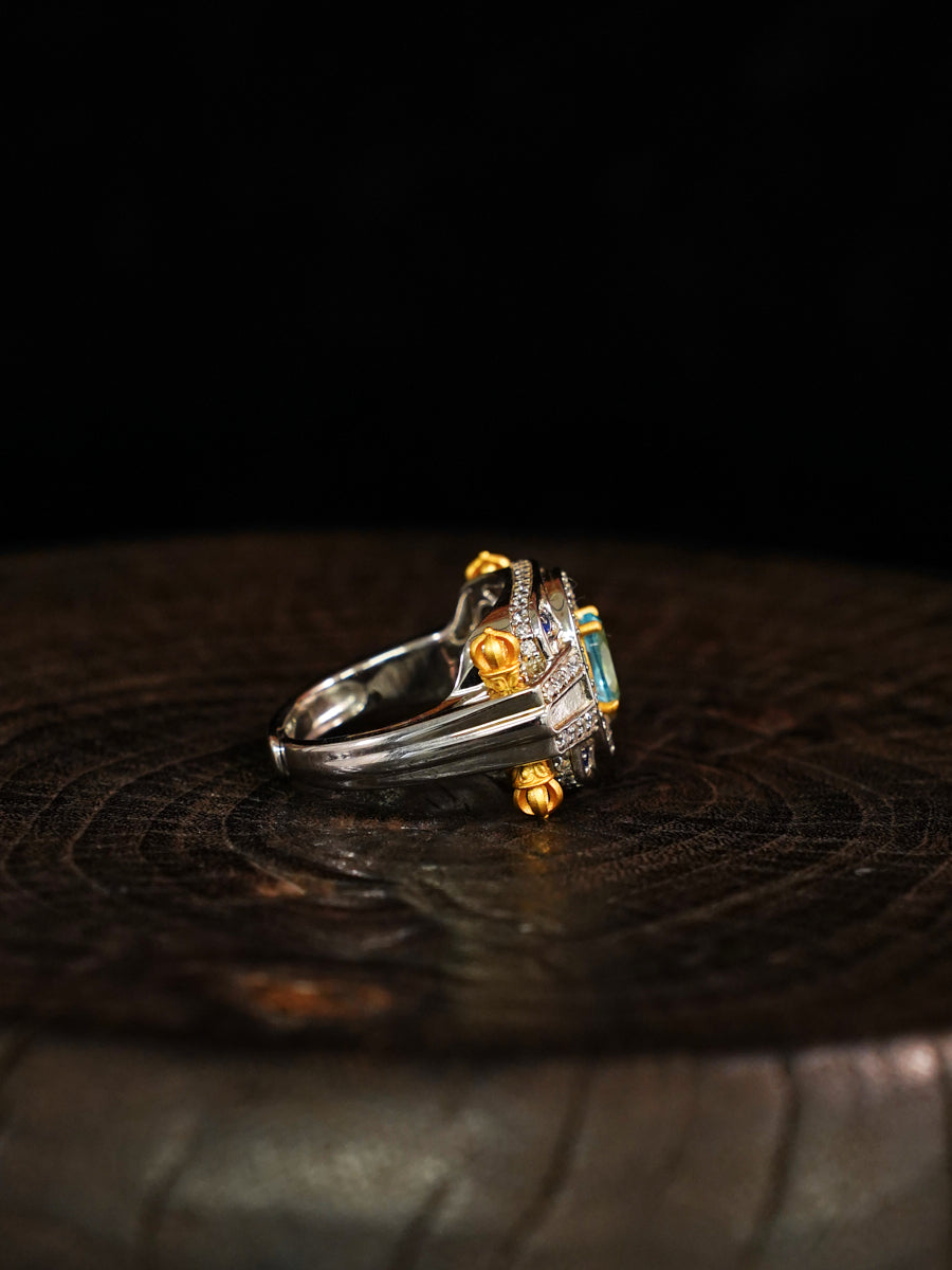 Aura Gemstone Silver Ring