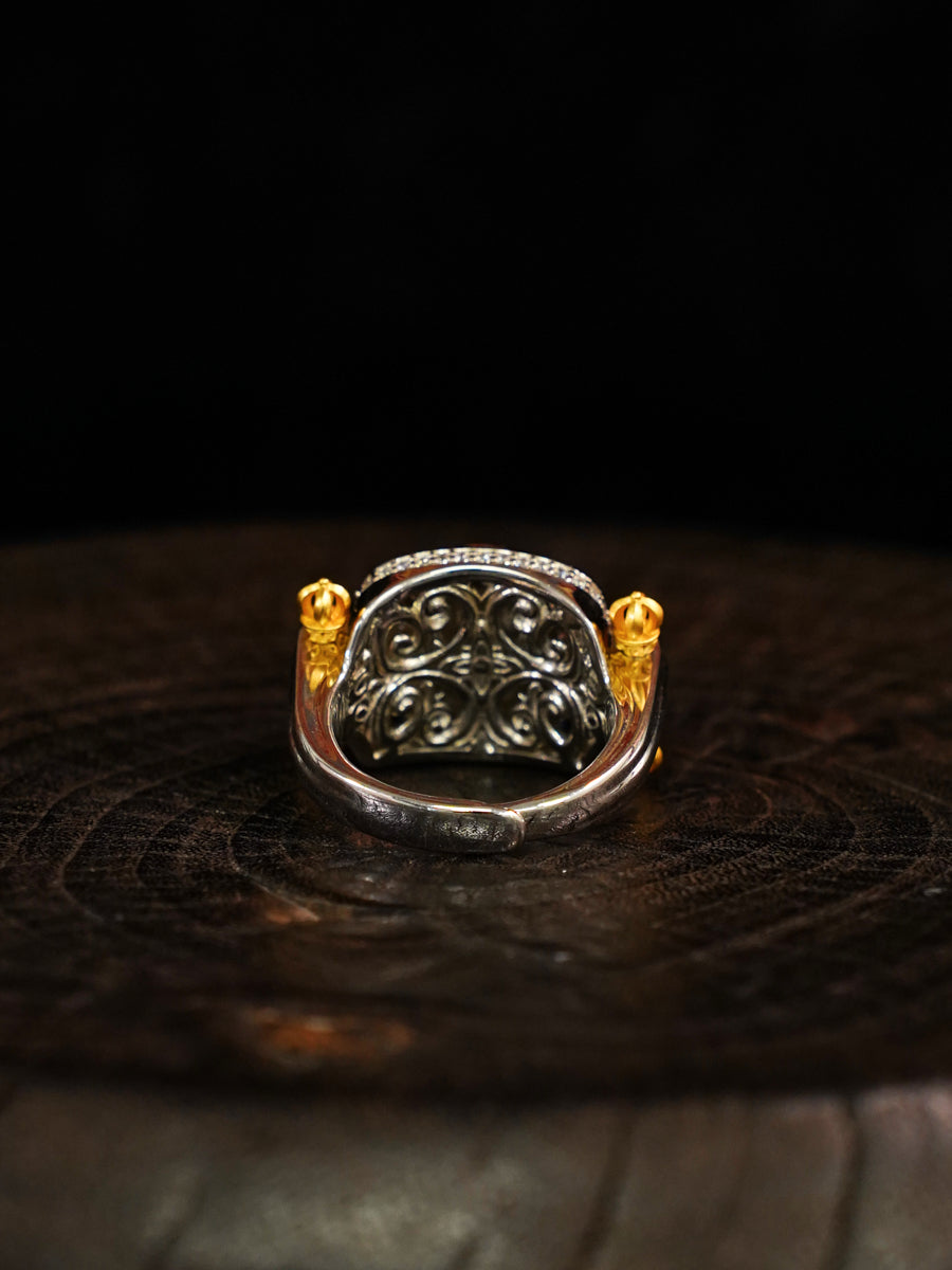 Aura Gemstone Silver Ring