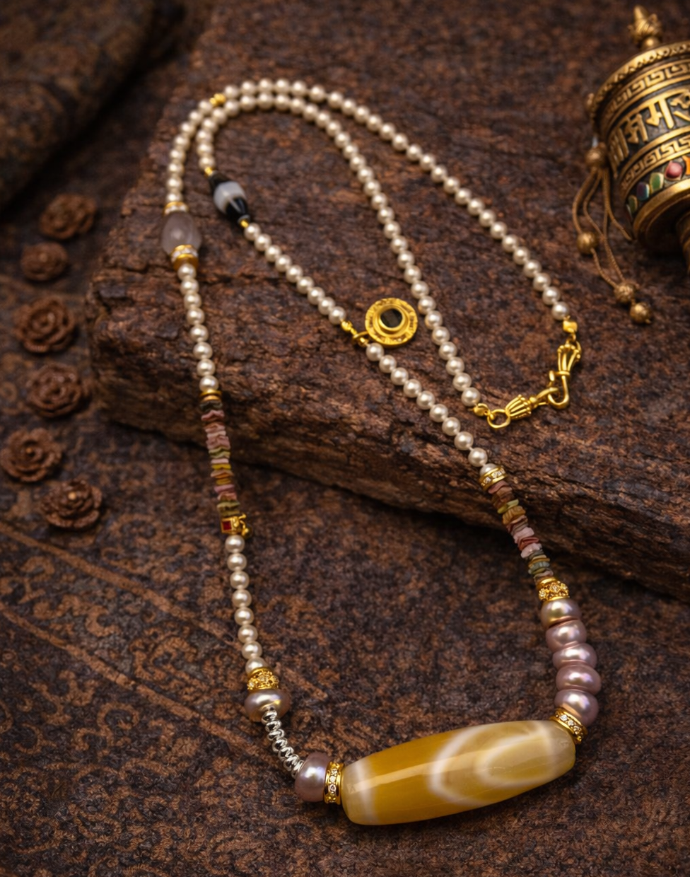 Healing Grace Pearl Tourmaline Necklace