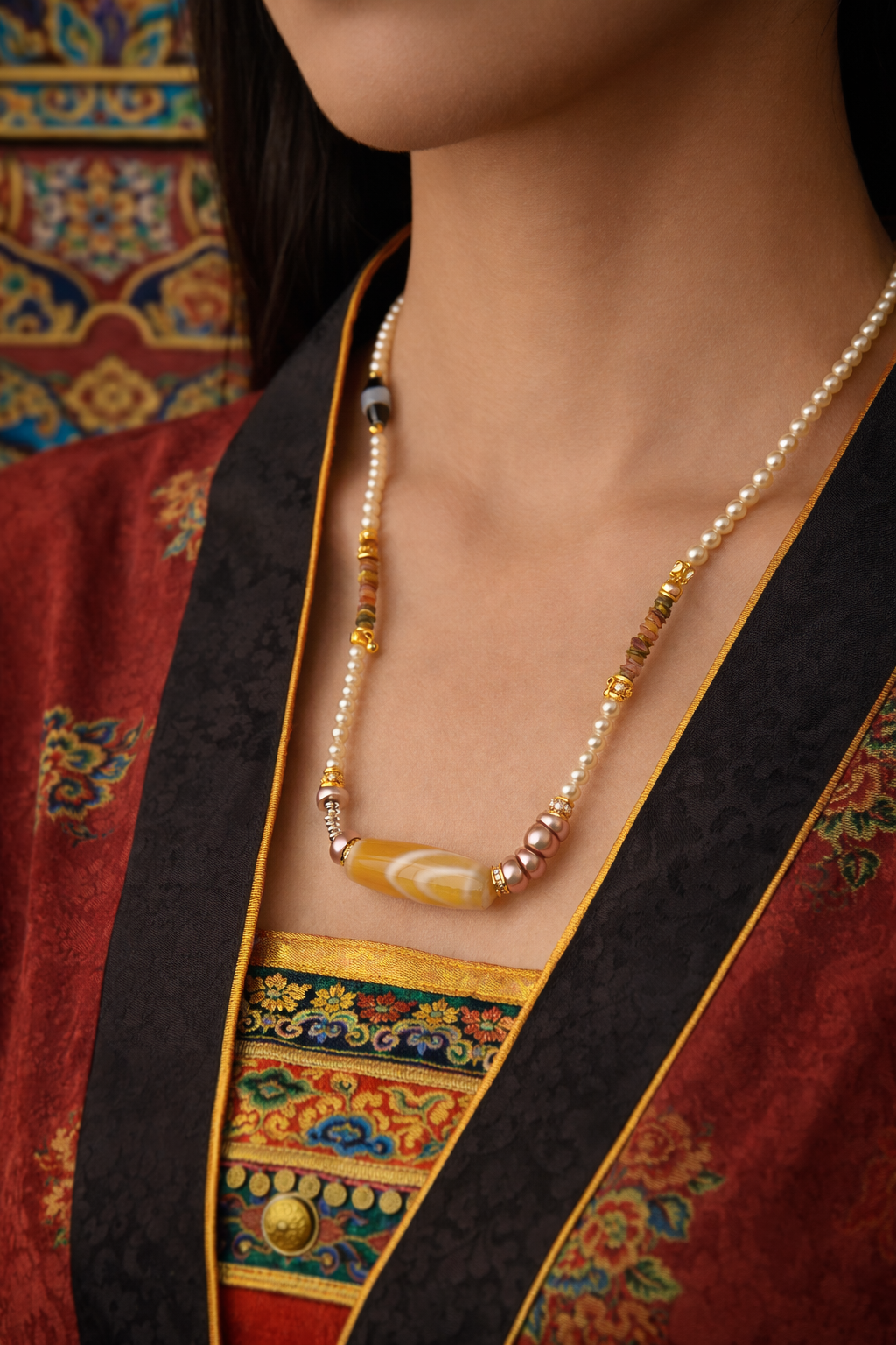 Healing Grace Pearl Tourmaline Necklace