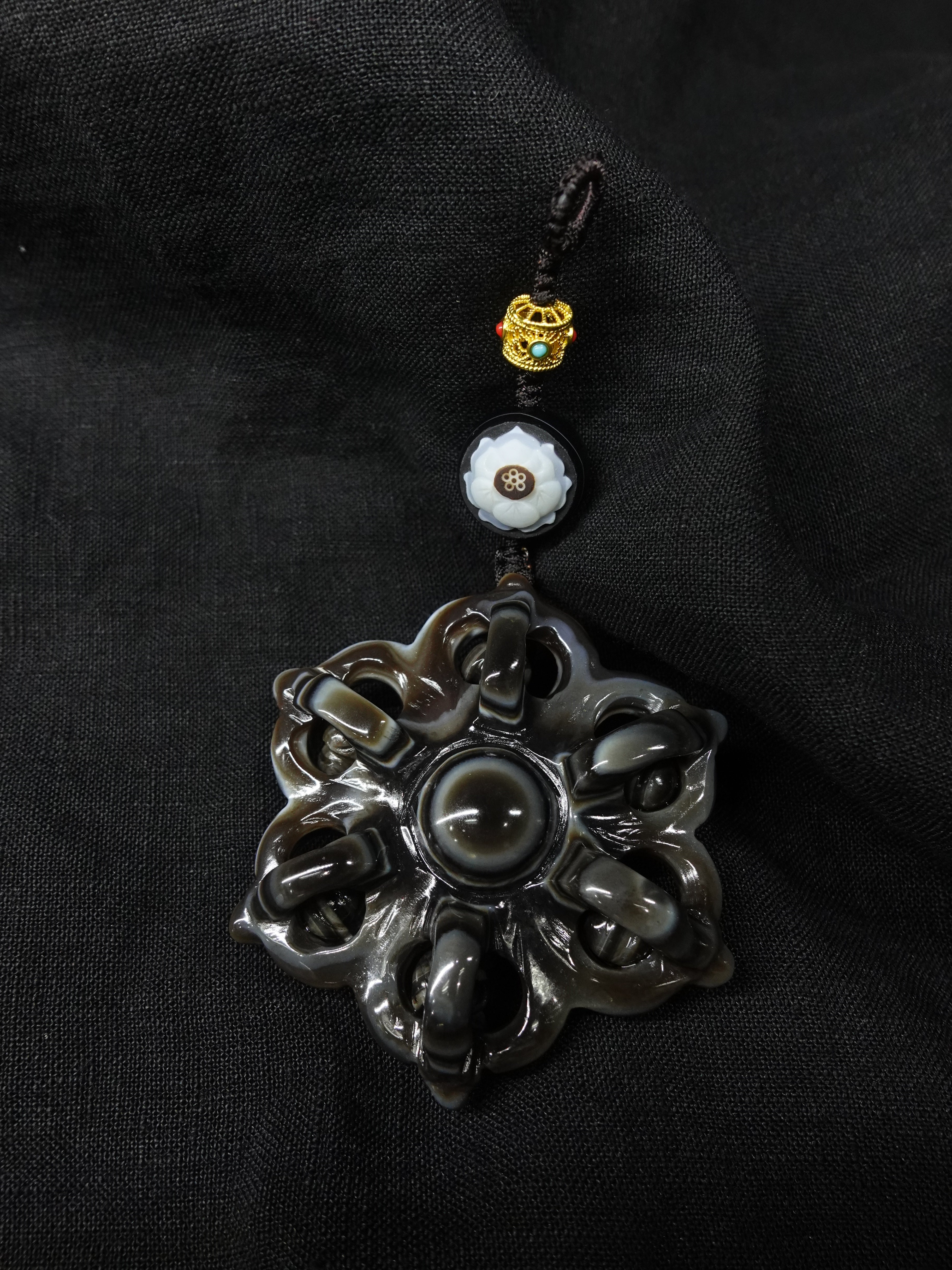 House Protection Cross Vajra Lotus Necklace