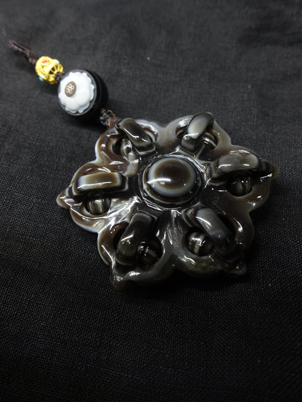 House Protection Cross Vajra Lotus Necklace