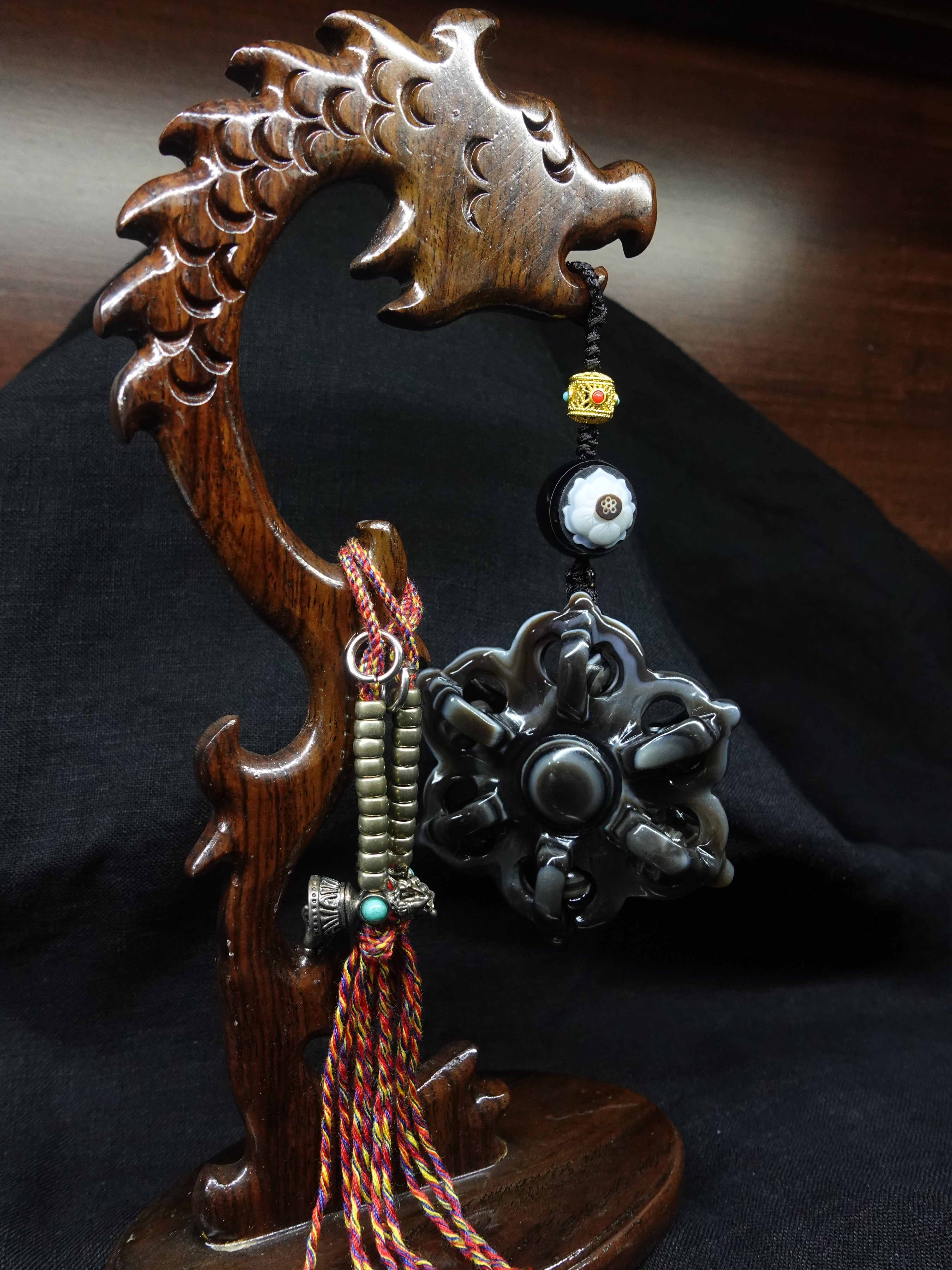 House Protection Cross Vajra Lotus Necklace