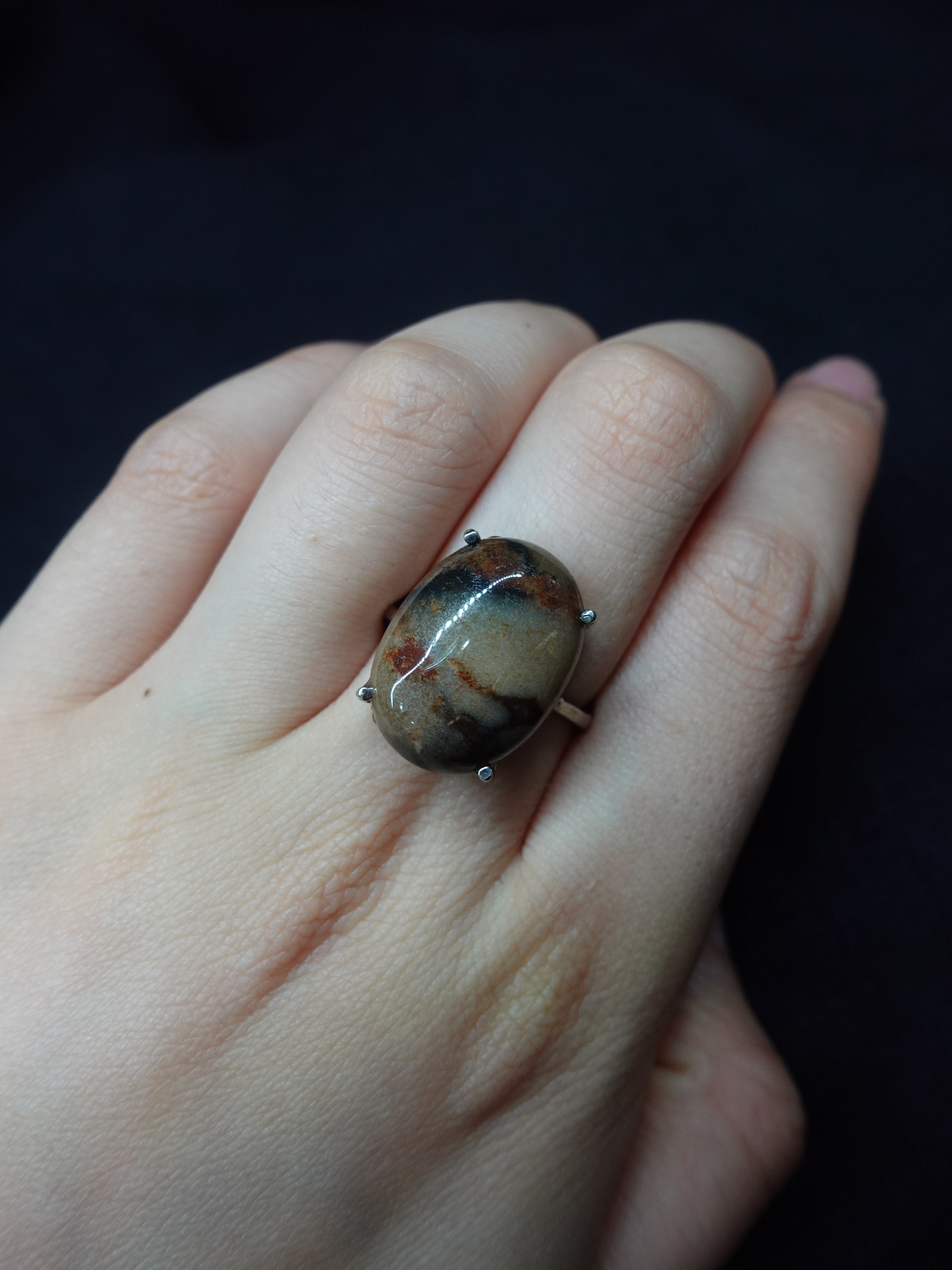 Five Elements Gemstone ring