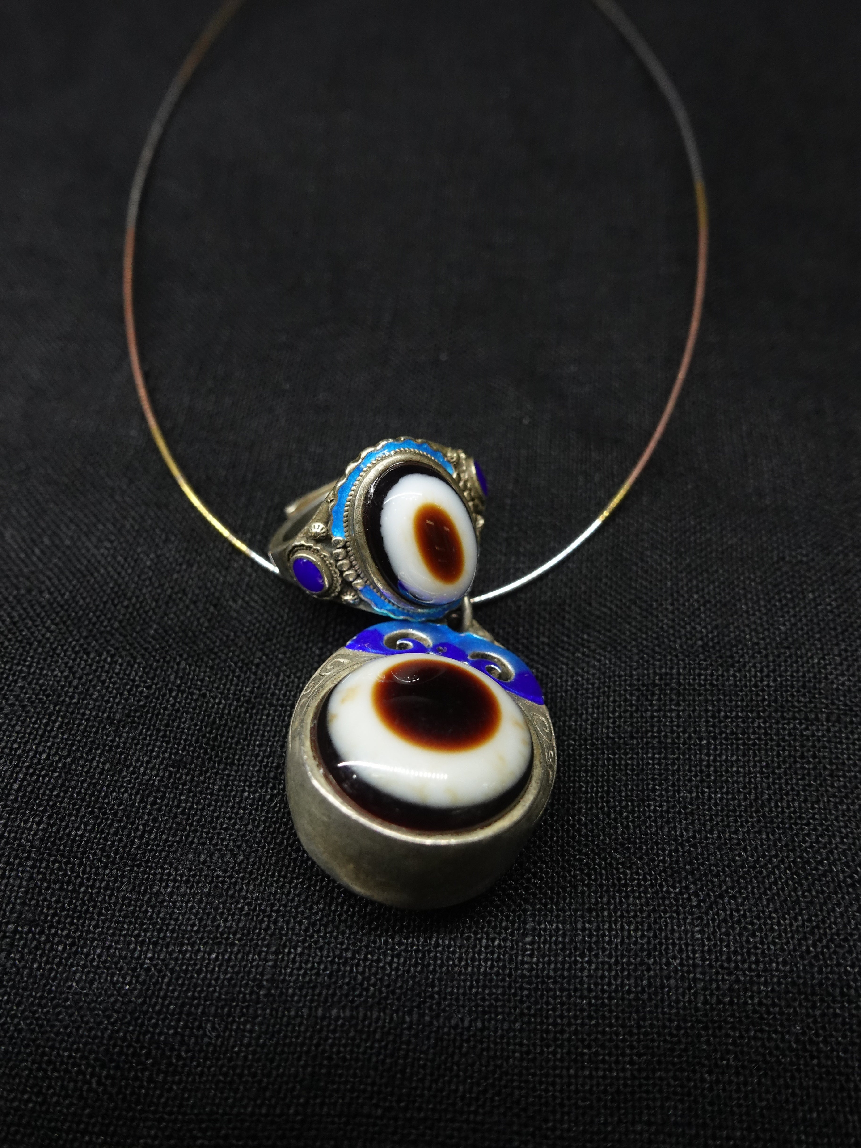 Sacred Eye Sterling Silver Cloisonné Ring