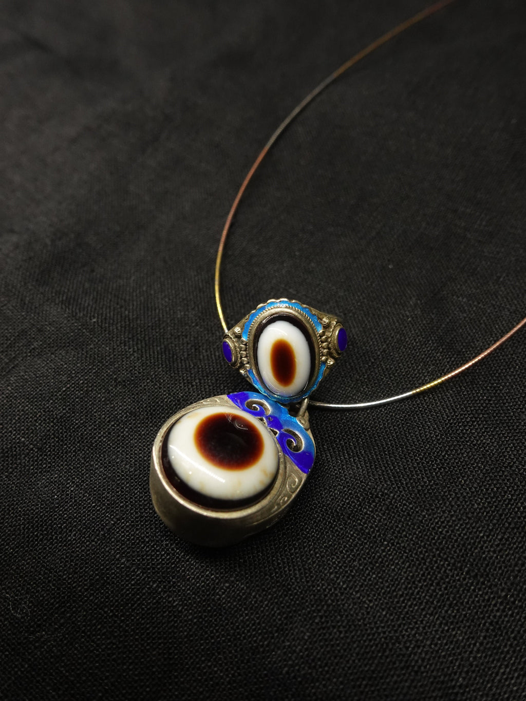 Sacred Eye Sterling Silver Cloisonné Necklace