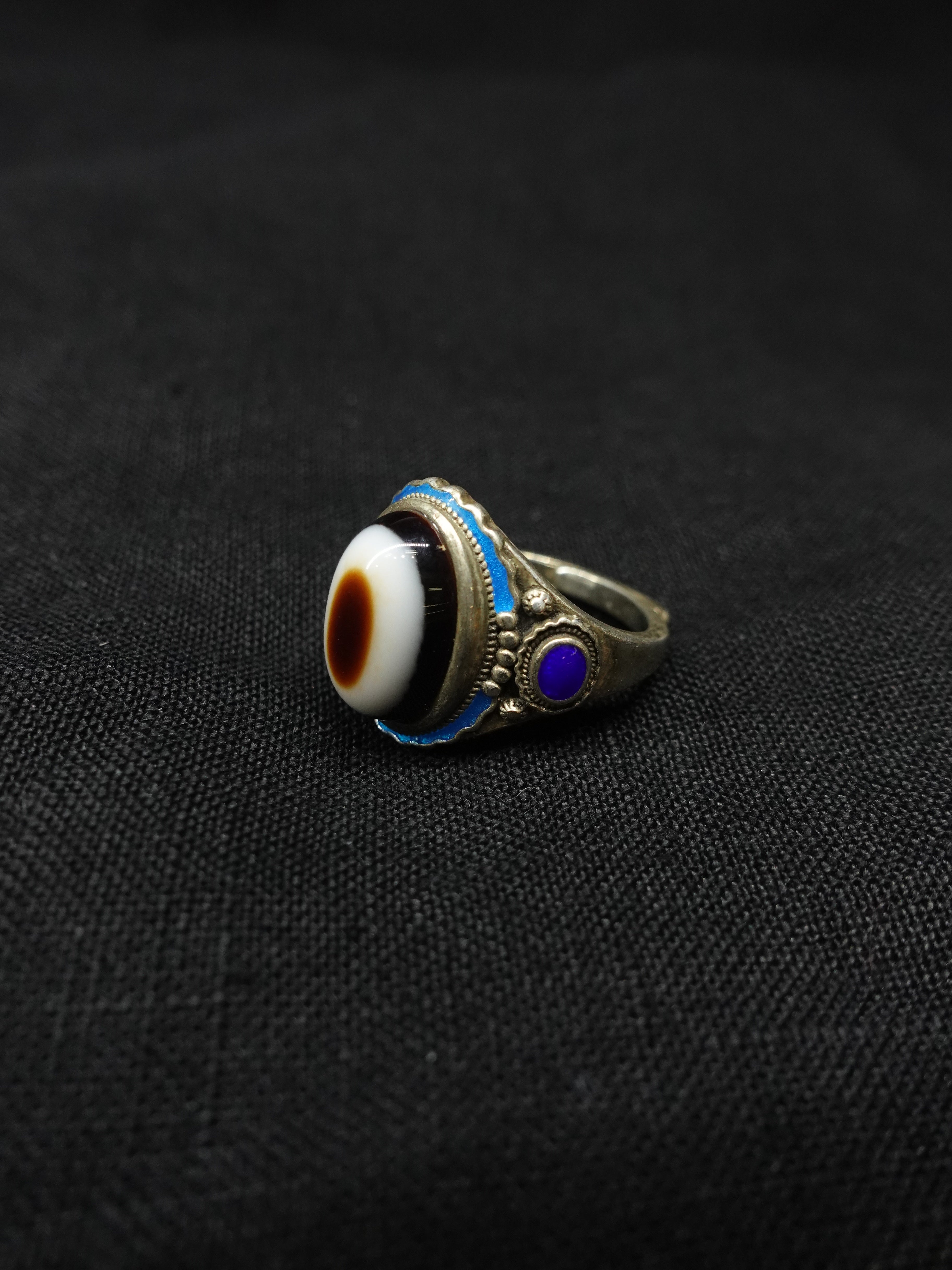 Sacred Eye Sterling Silver Cloisonné Ring