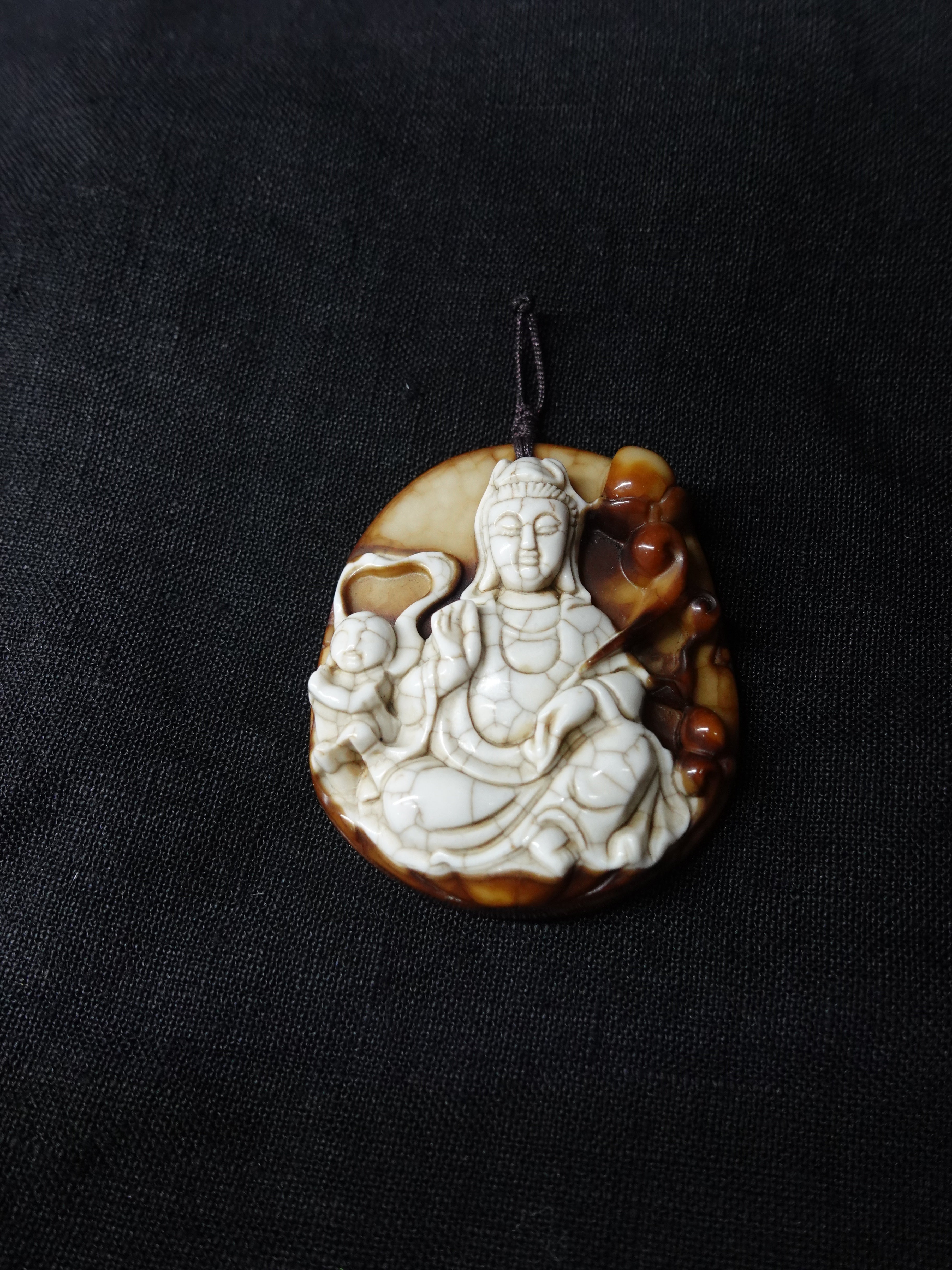 Goddess of Mercy Amulet, Buddha Amulet, Treasure Vase Heavenly Bead Necklace