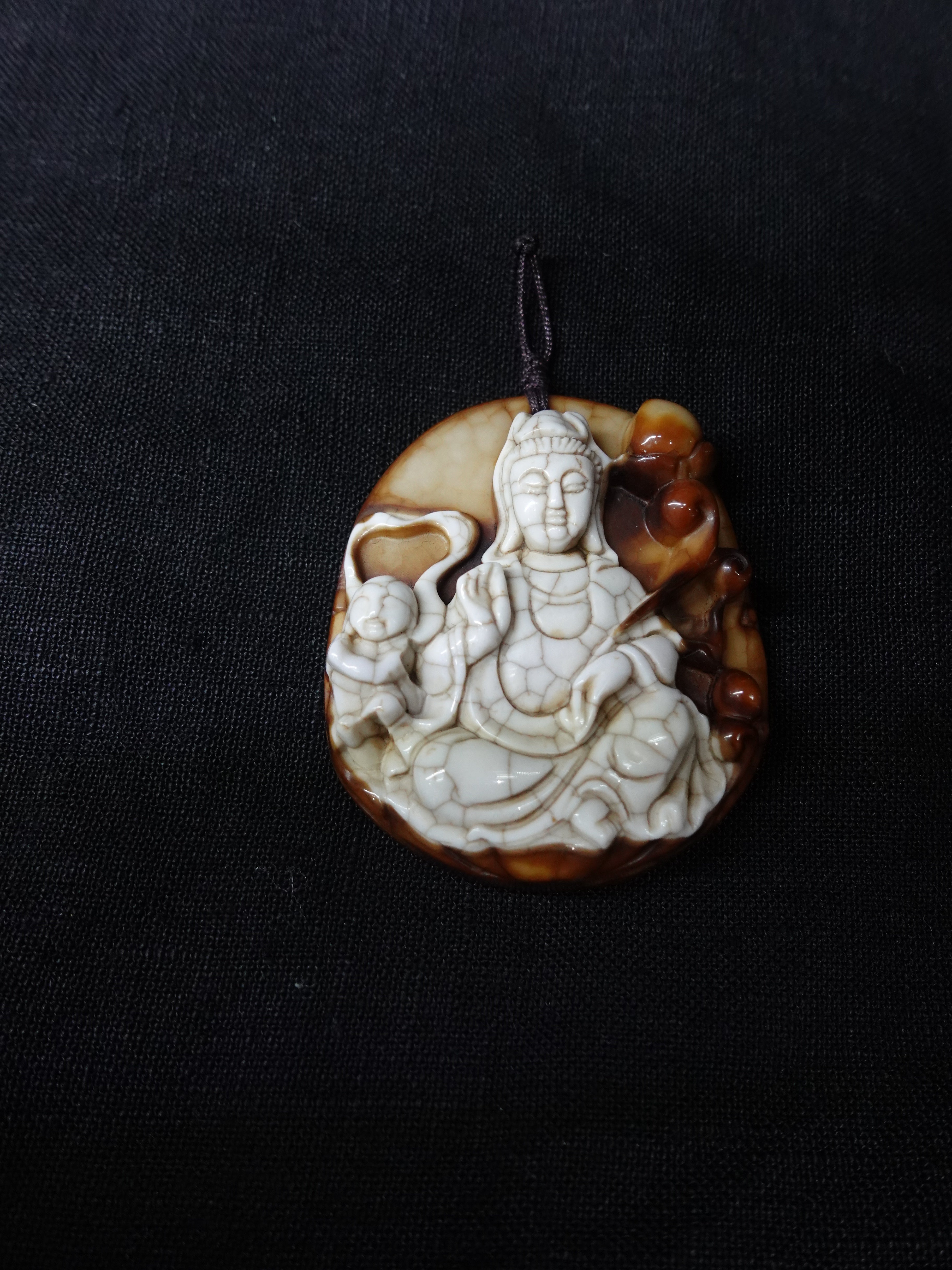 Goddess of Mercy Amulet, Buddha Amulet, Treasure Vase Heavenly Bead Necklace