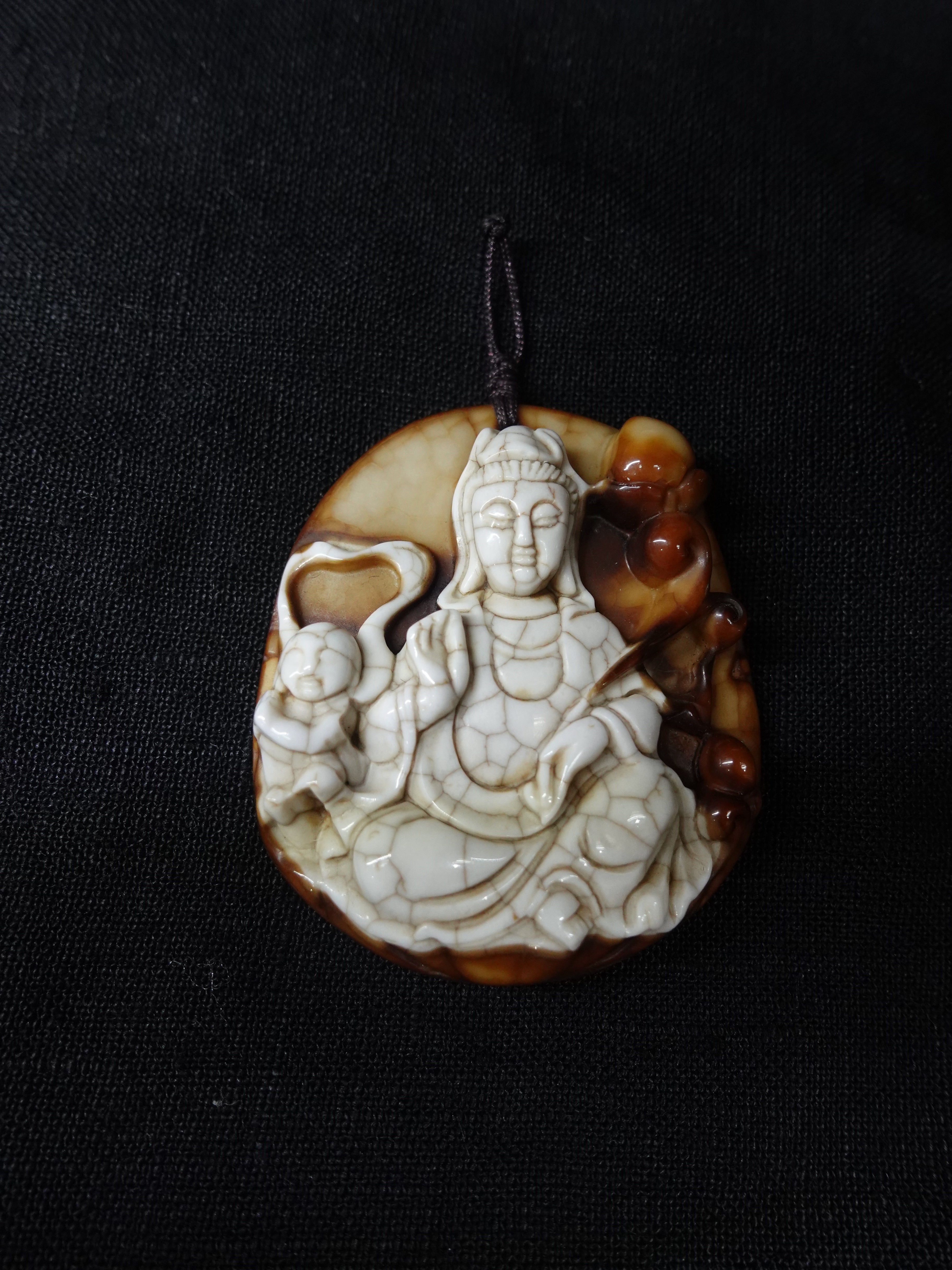 Goddess of Mercy Amulet, Buddha Amulet, Treasure Vase Heavenly Bead Necklace