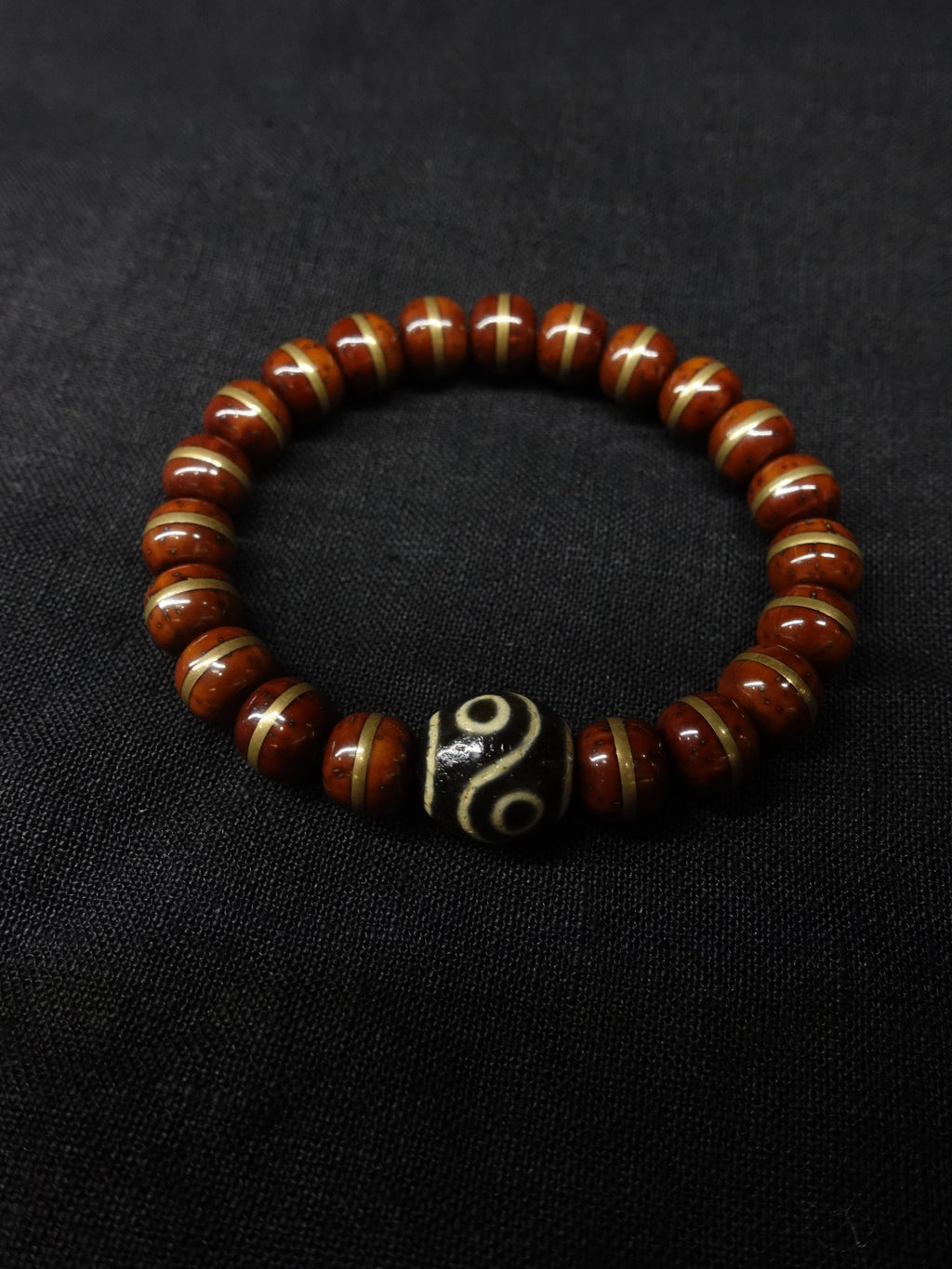 Golden Rat Agate Dzi bead Bracelet