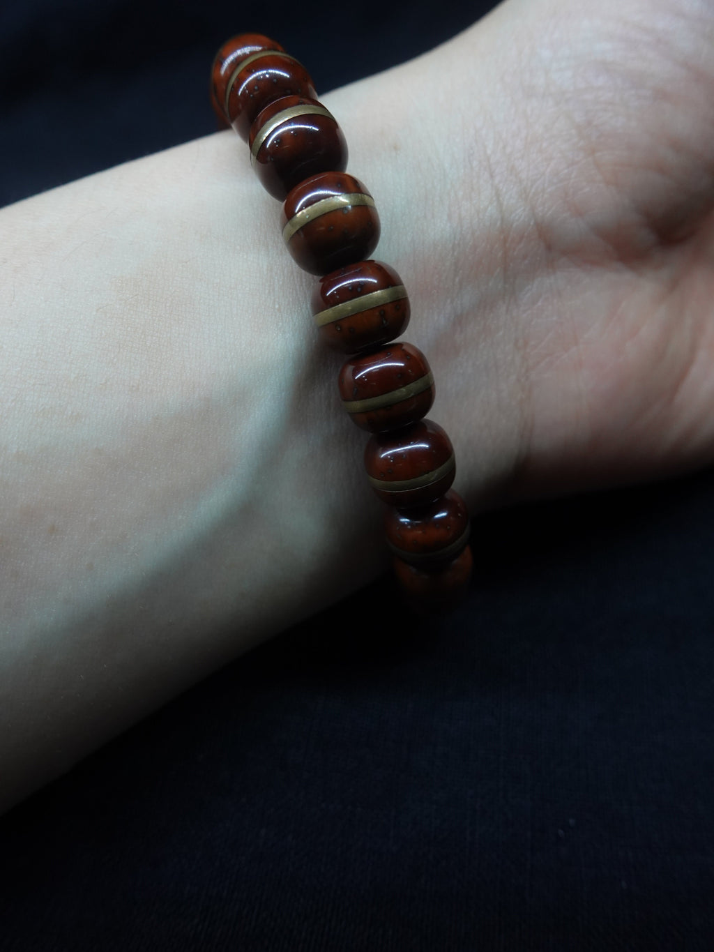 Golden Rat Agate Dzi bead Bracelet
