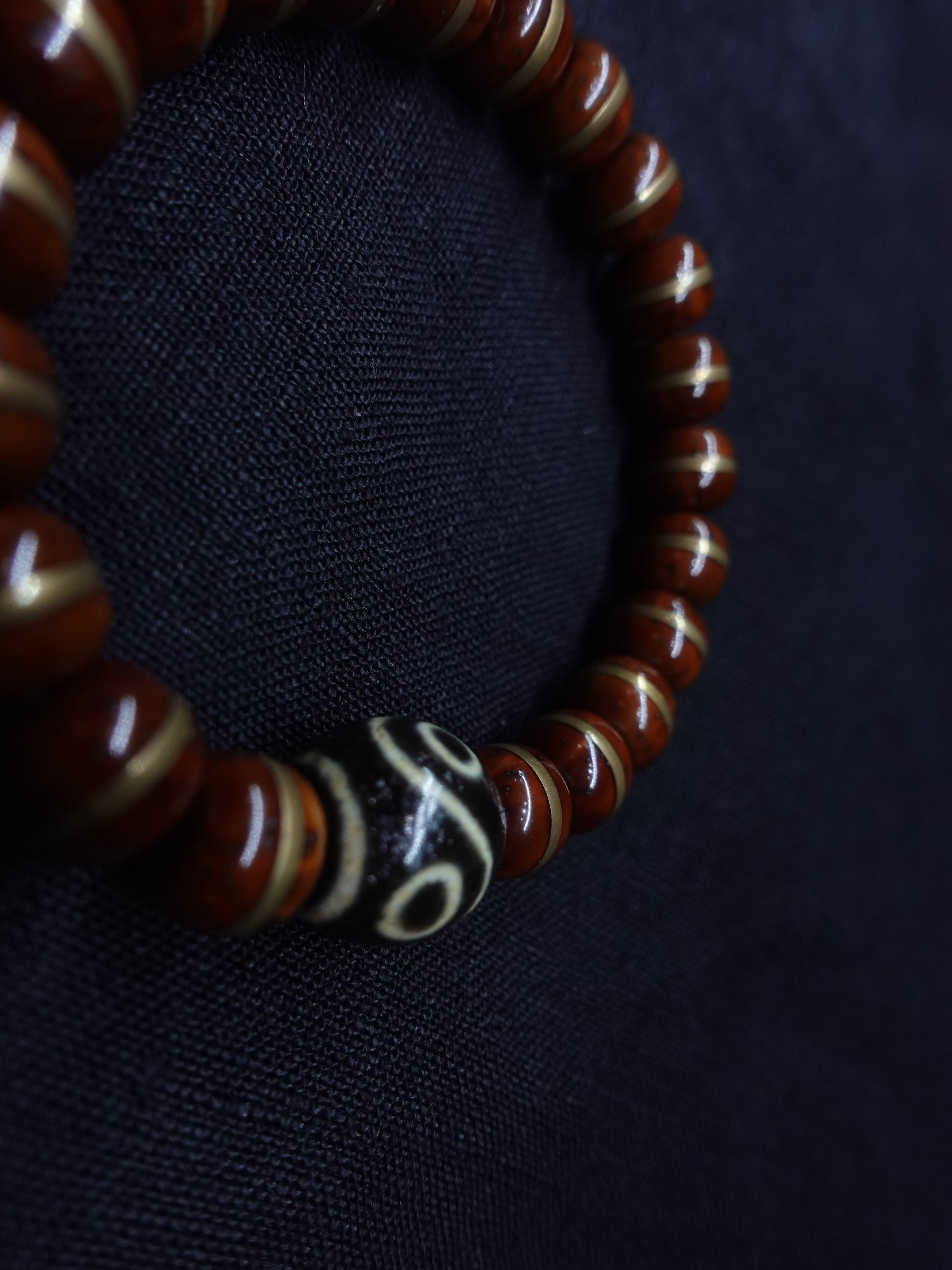 Golden Rat Agate Dzi bead Bracelet