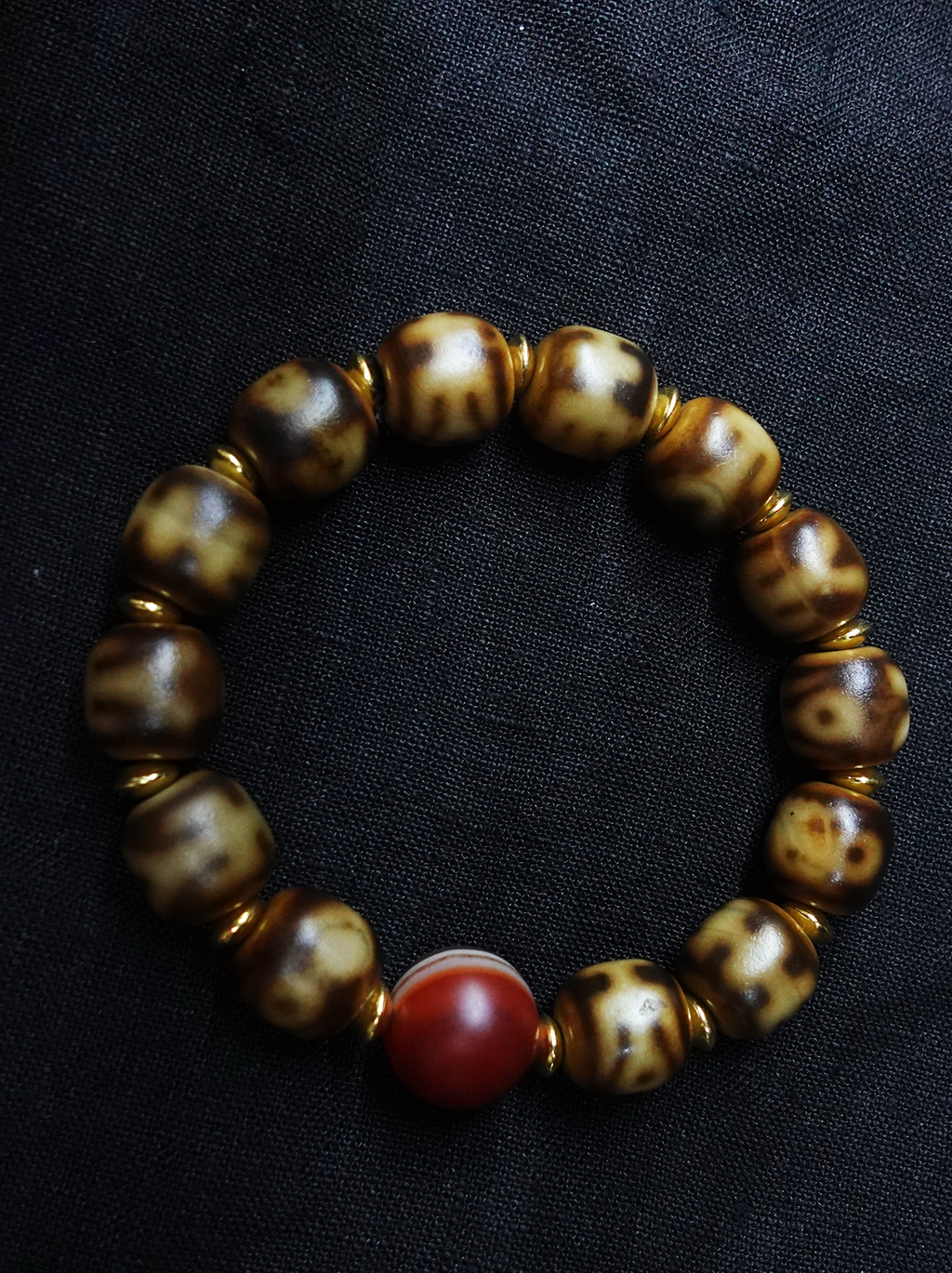 Precious Person Dzi bead Evil Eye Protection Pure Natural Tianyan Bracelet