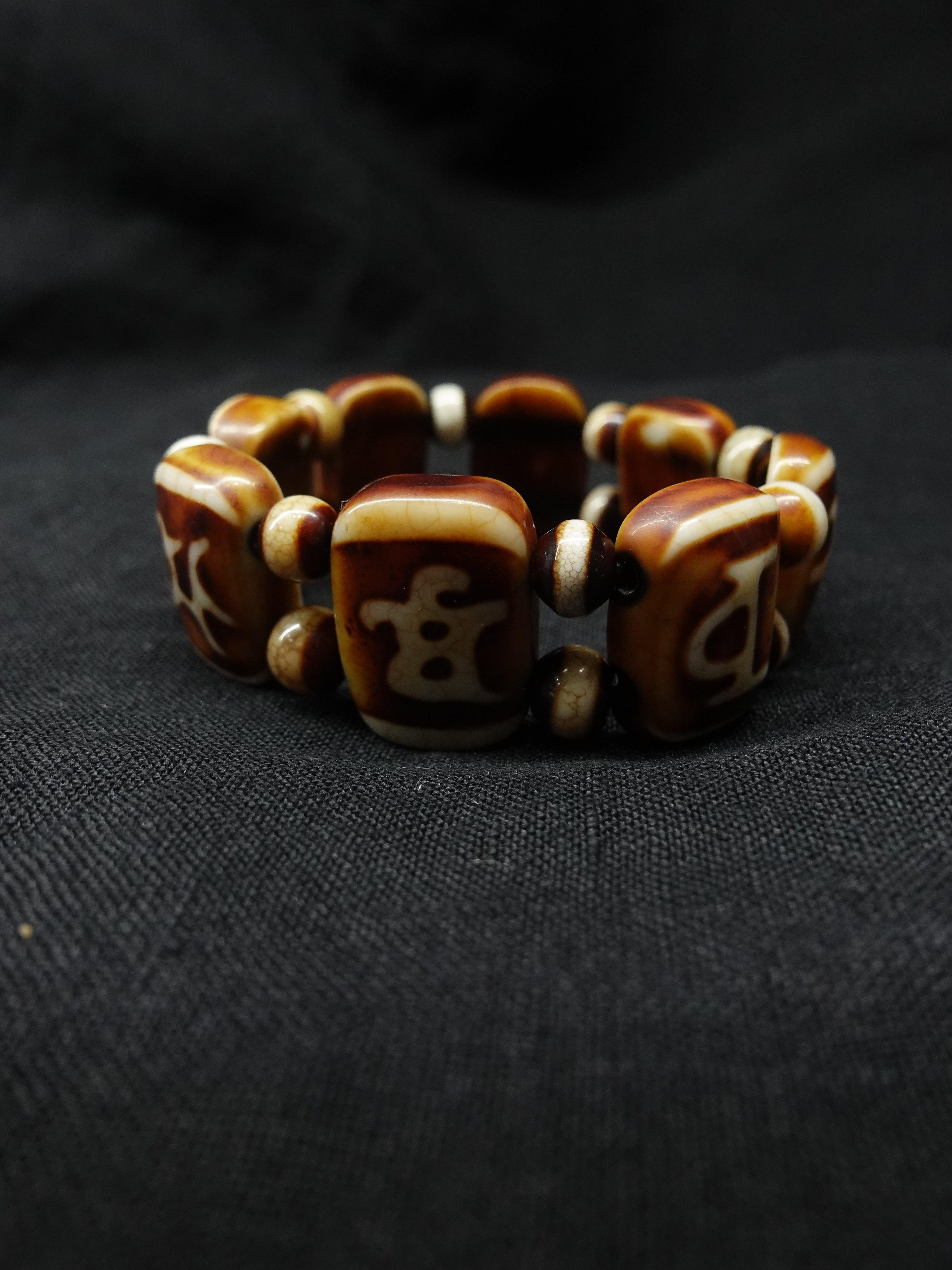 Guanyin Heart Mantra, God of Wealth Mantra, Agate Bracelet