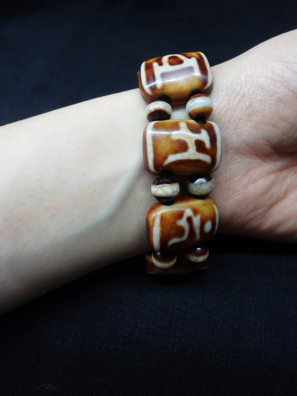 Guanyin Heart Mantra, God of Wealth Mantra, Agate Bracelet