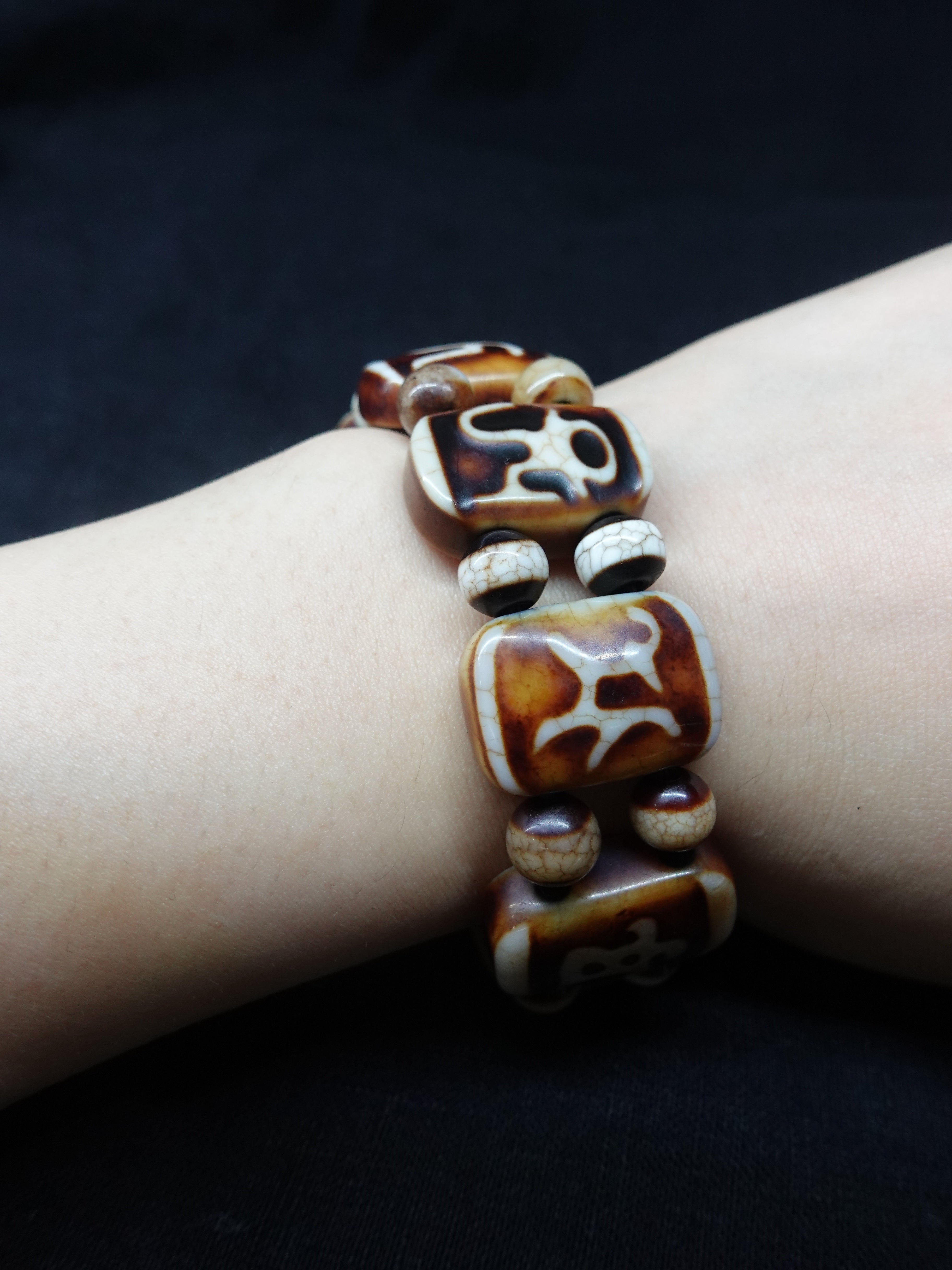 Guanyin Heart Mantra, God of Wealth Mantra, Agate Bracelet