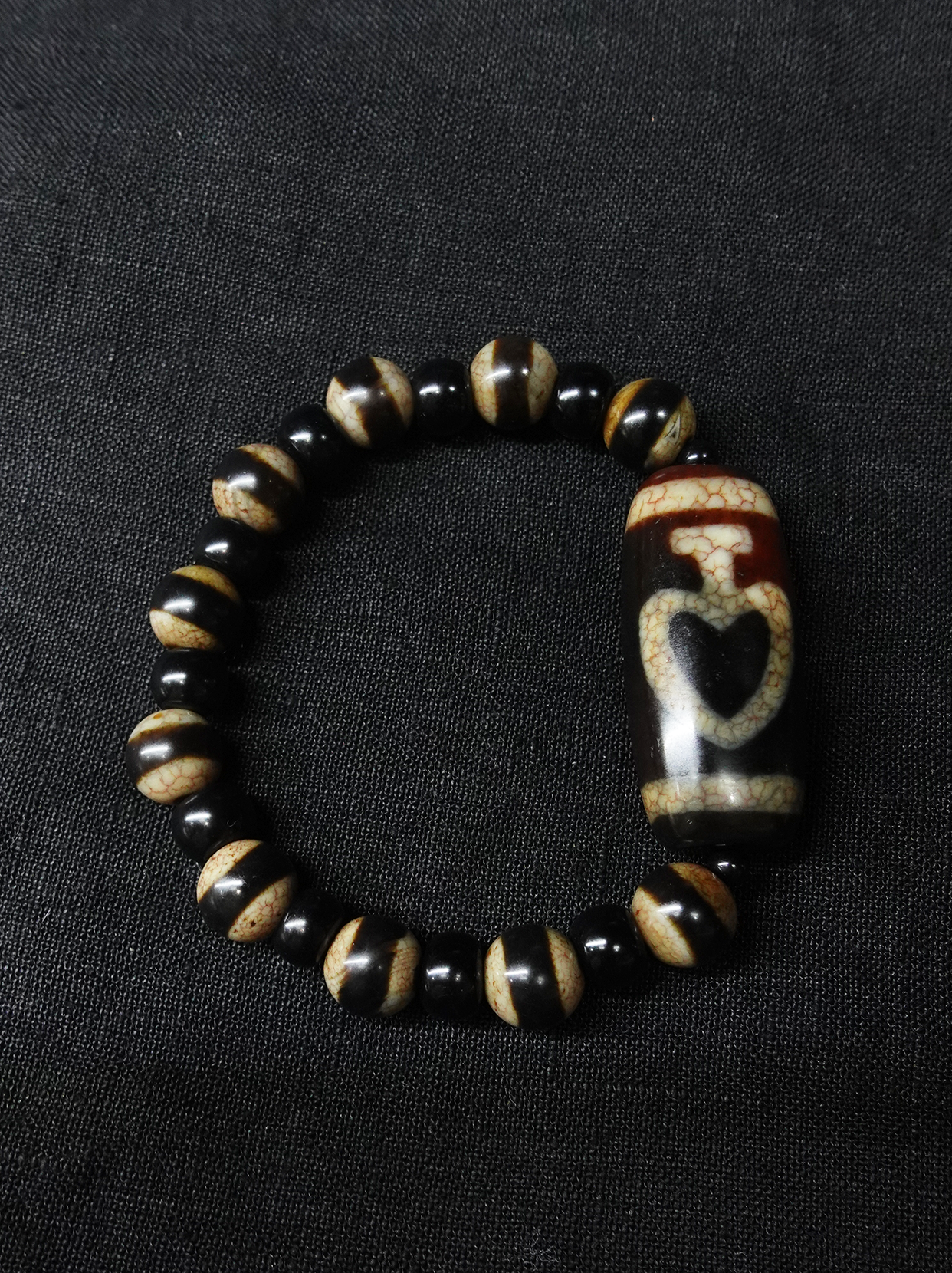 Large Plate Bottle-shaped Dzi Bead Bracelet