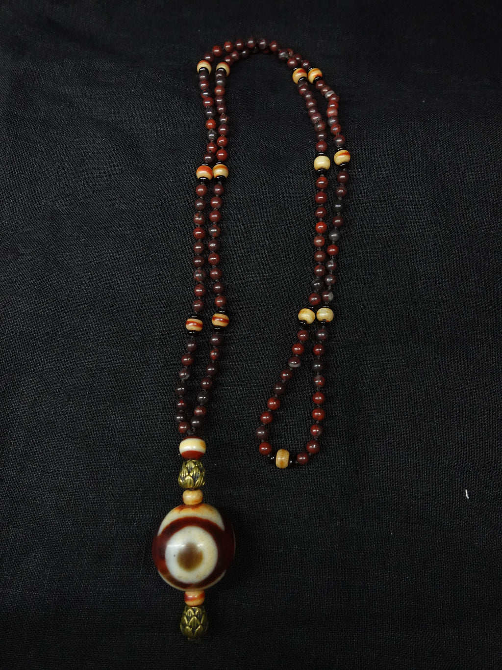 Aka(Tulku Lama)  Dzi bead Necklace
