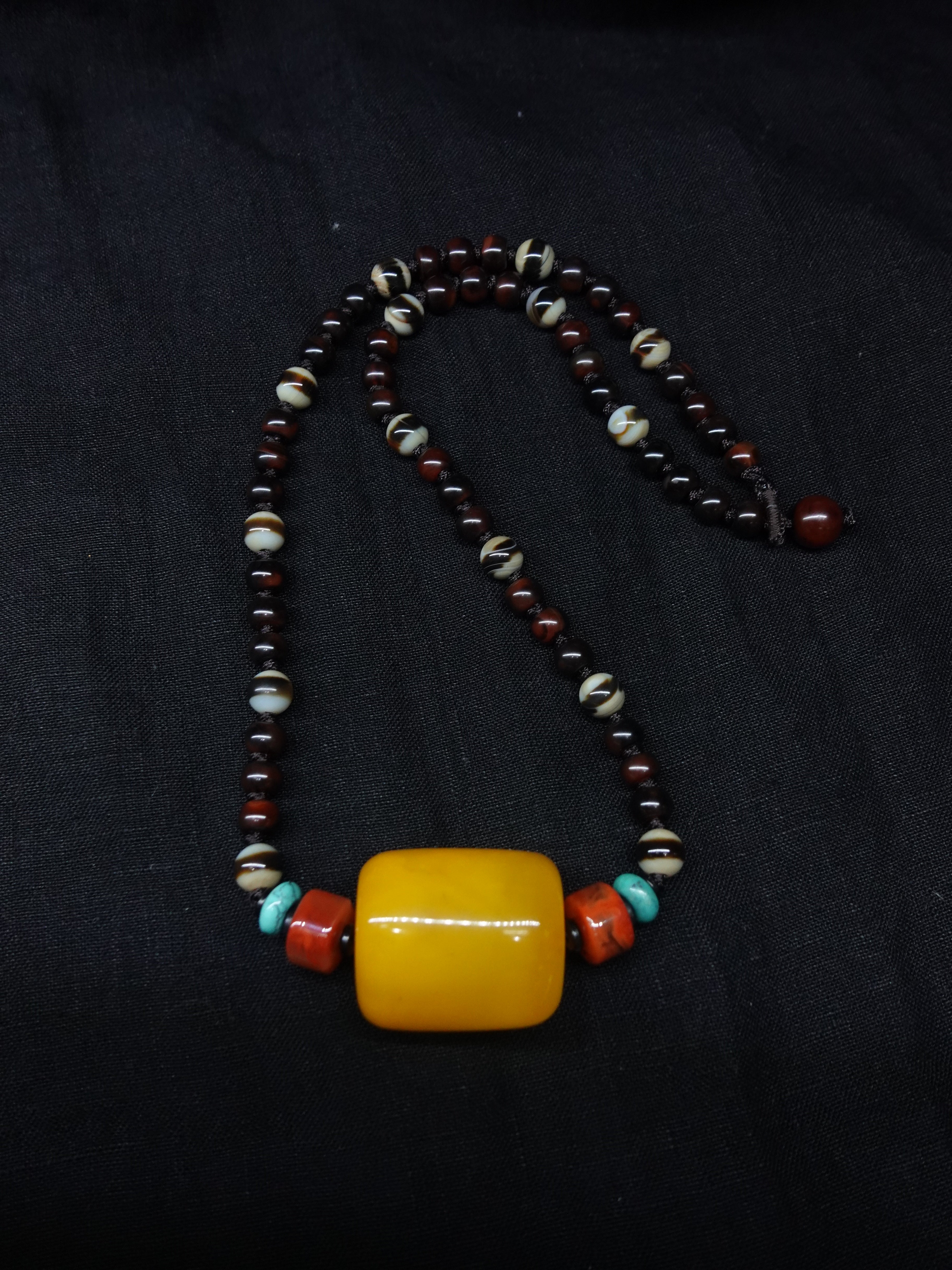Tube Bead Amber String Bead Raw Mineral Heavenly Bead Necklace