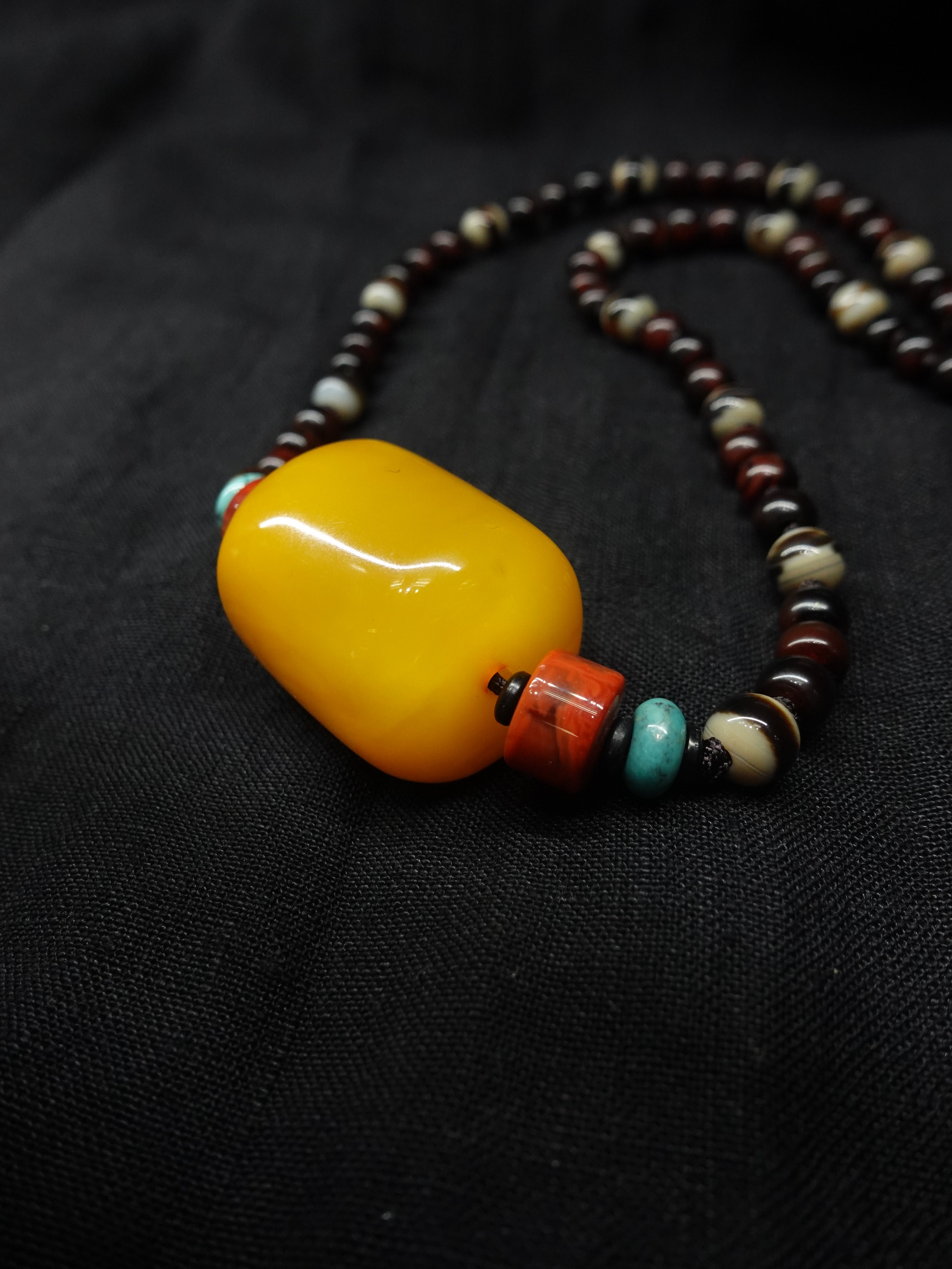Tube Bead Amber String Bead Raw Mineral Heavenly Bead Necklace