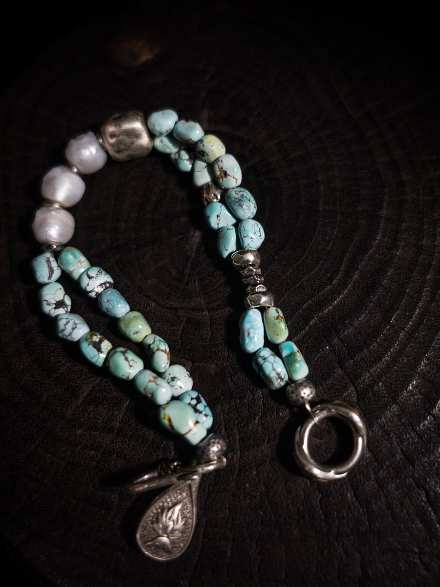 Balance Wisdom Turquoise Bracelet | Citoline & Sterling Silver Design