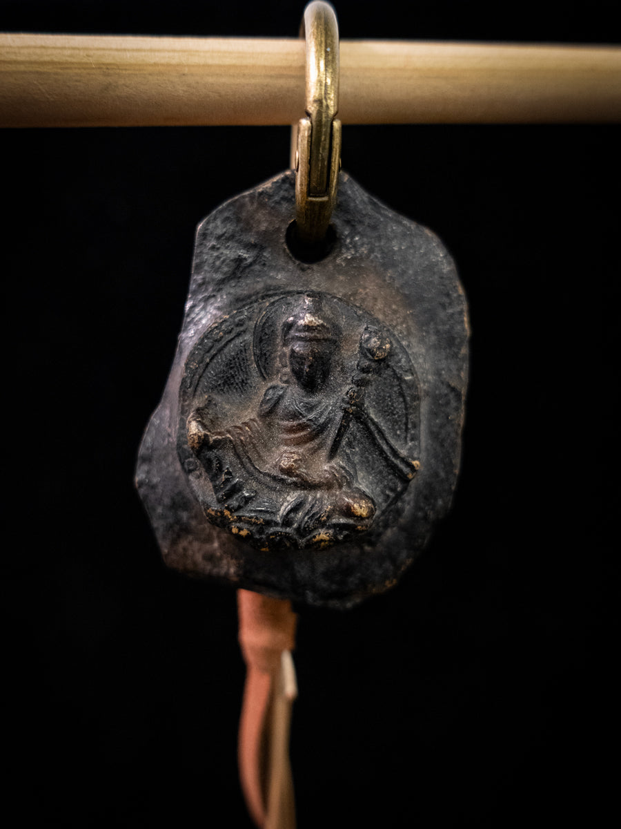 Thokcha Bronze Pendant with Gemstone Cord