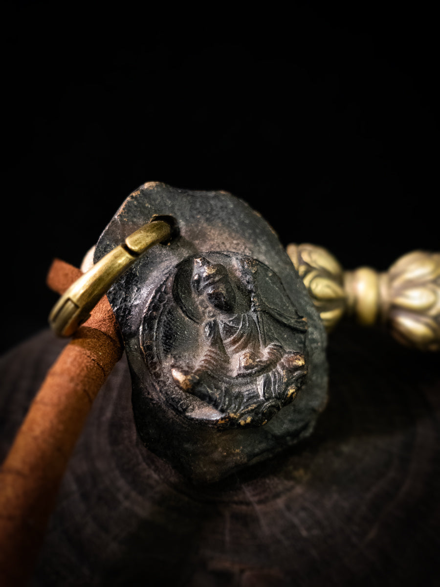 Thokcha Bronze Pendant with Gemstone Cord