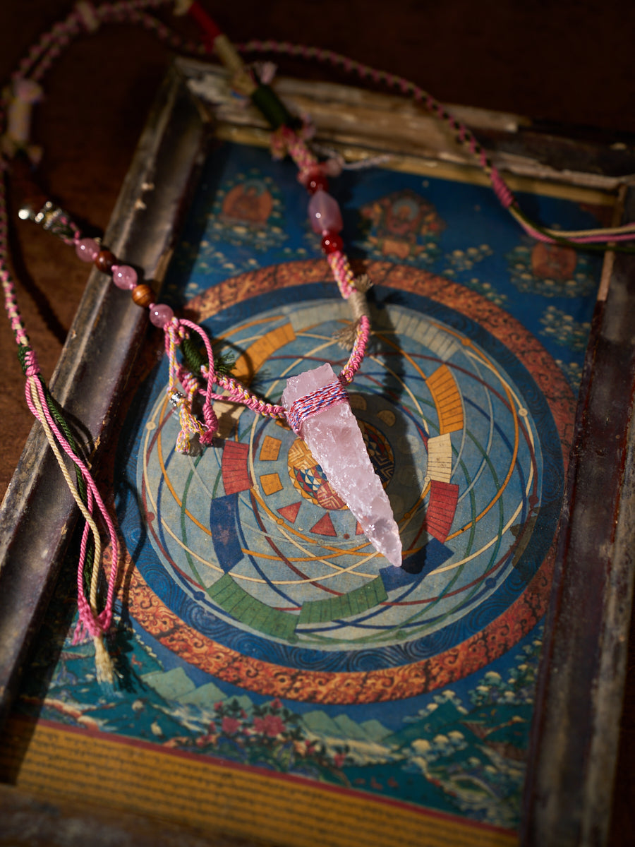 Love Energy · Wild Thread · Rose Quartz Handwoven Talisman Necklace