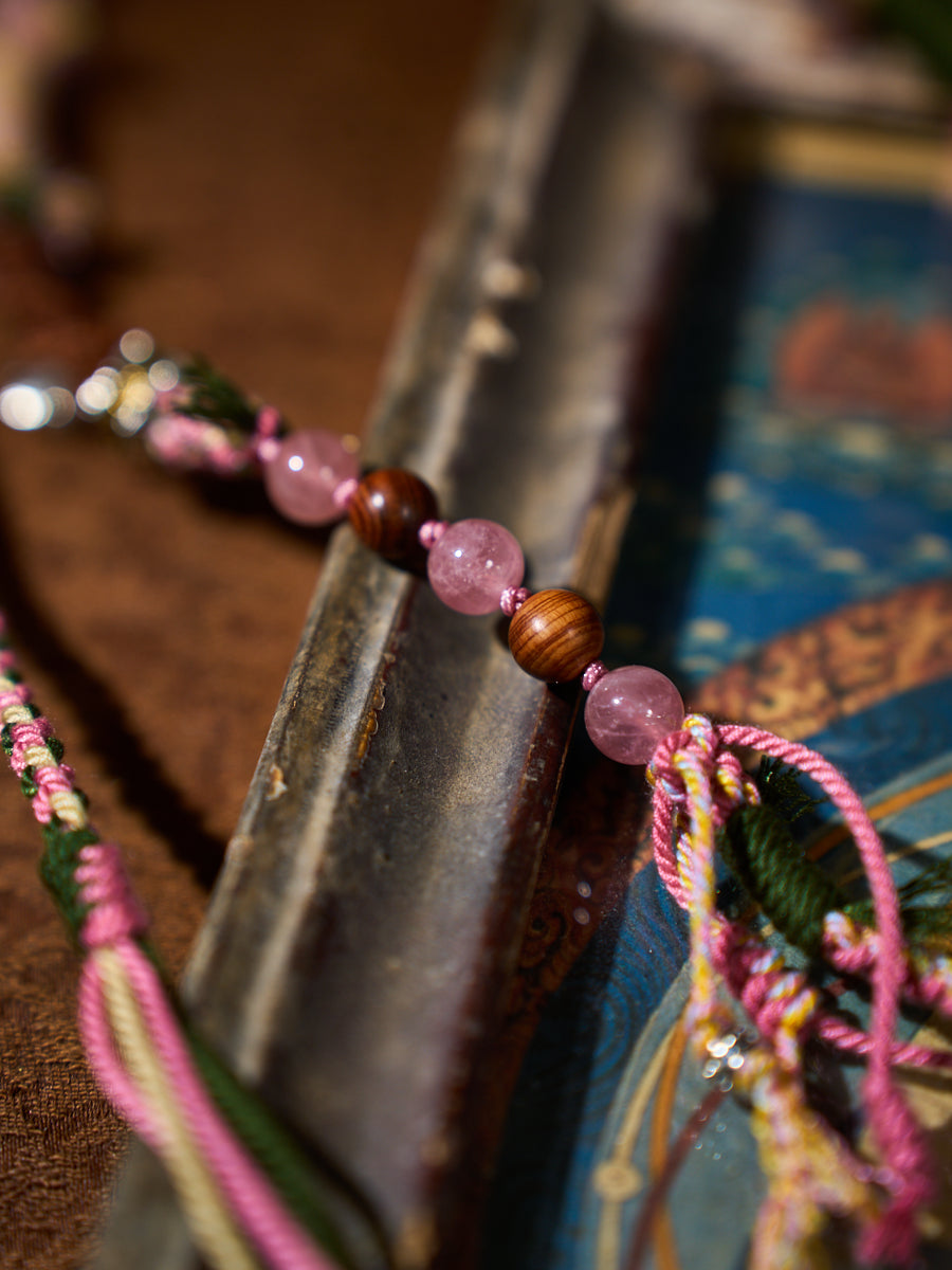 Love Energy · Wild Thread · Rose Quartz Handwoven Talisman Necklace