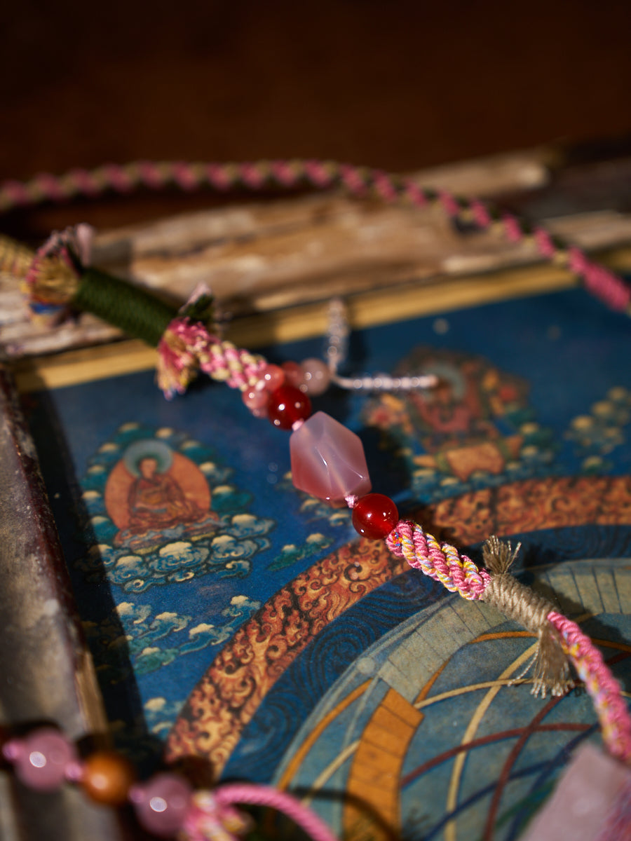 Love Energy · Wild Thread · Rose Quartz Handwoven Talisman Necklace
