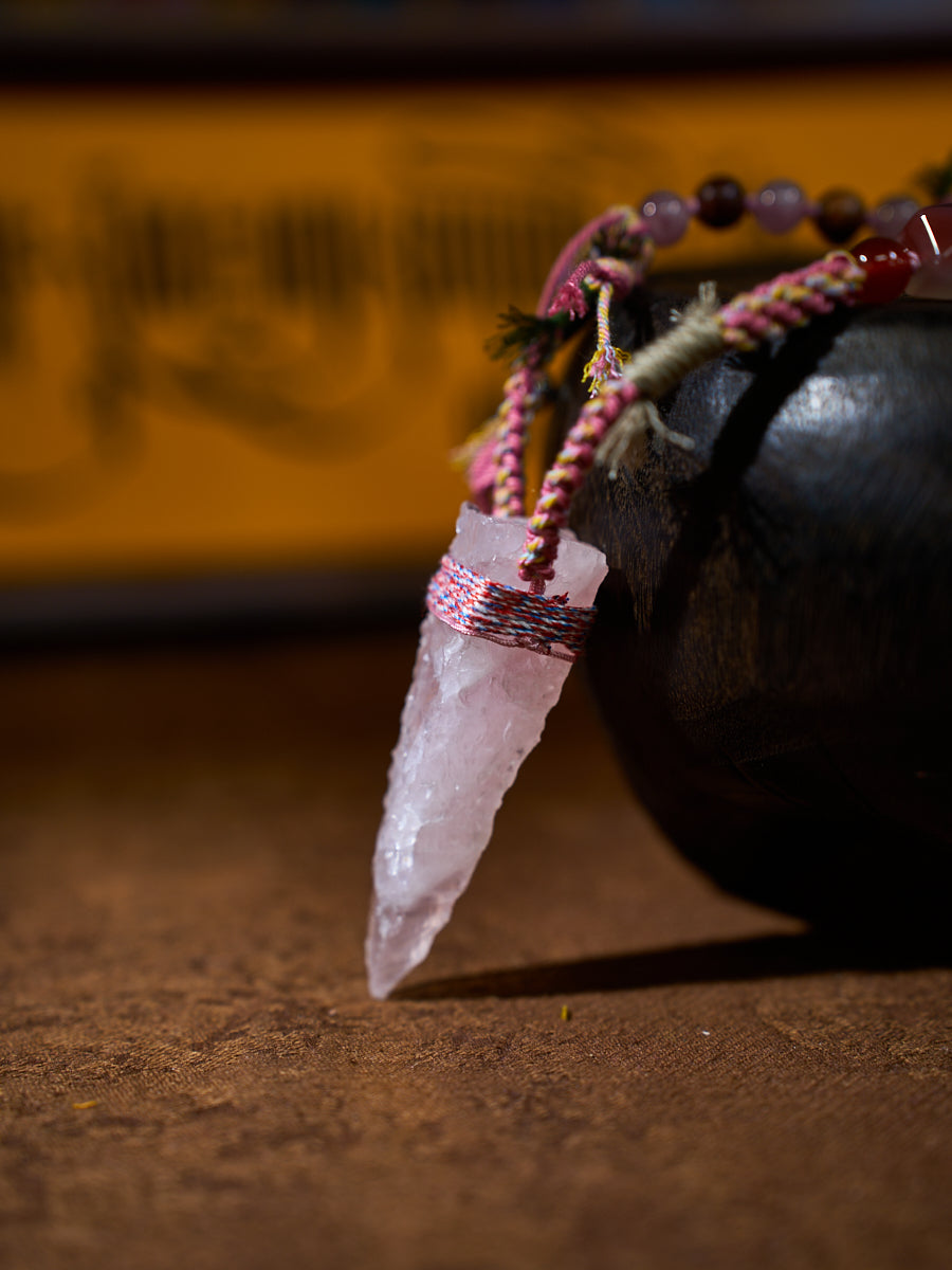Love Energy · Wild Thread · Rose Quartz Handwoven Talisman Necklace