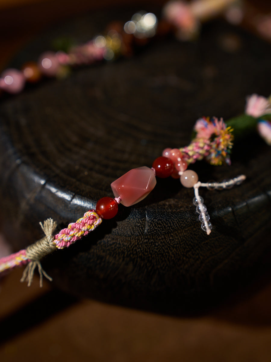 Love Energy · Wild Thread · Rose Quartz Handwoven Talisman Necklace