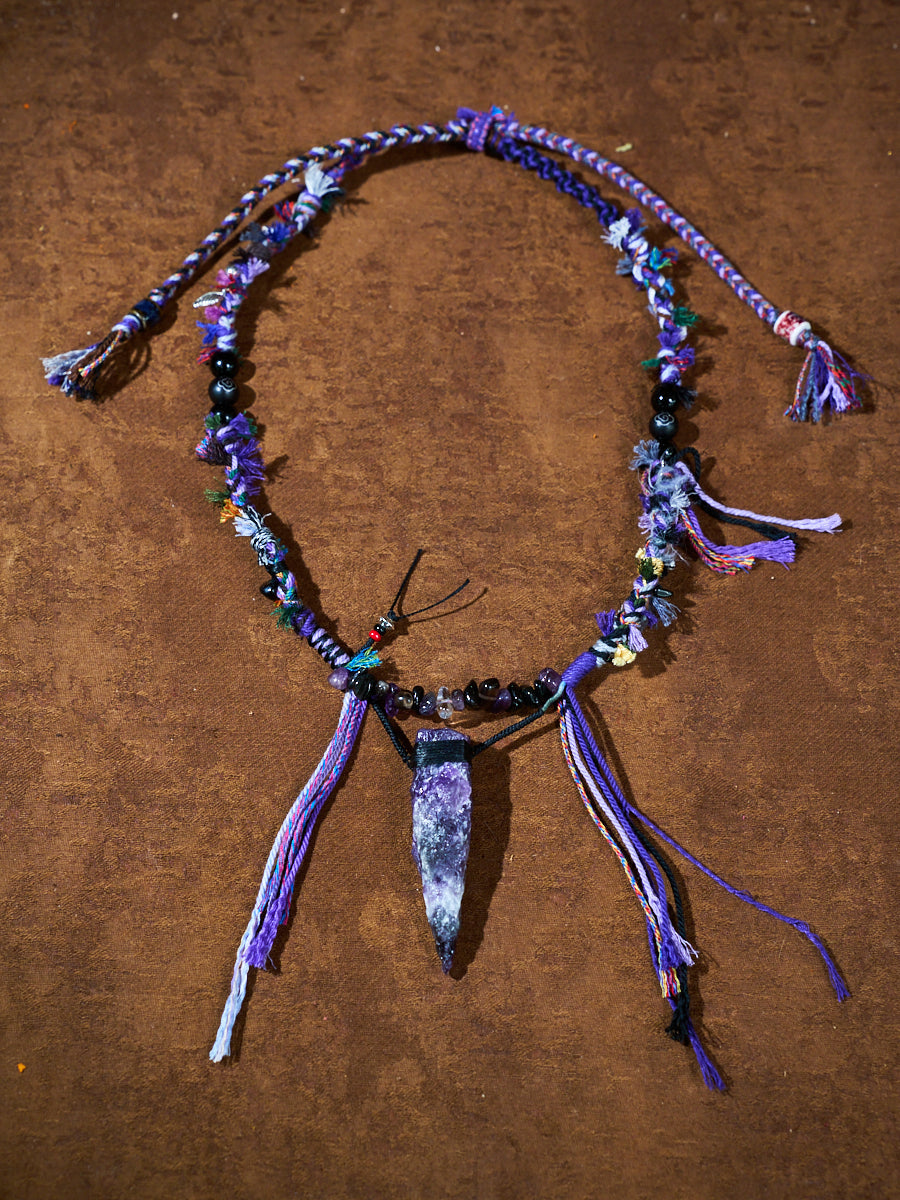 Wisdom Energy · Night Veil Amulet · Tibetan Amethyst Necklace
