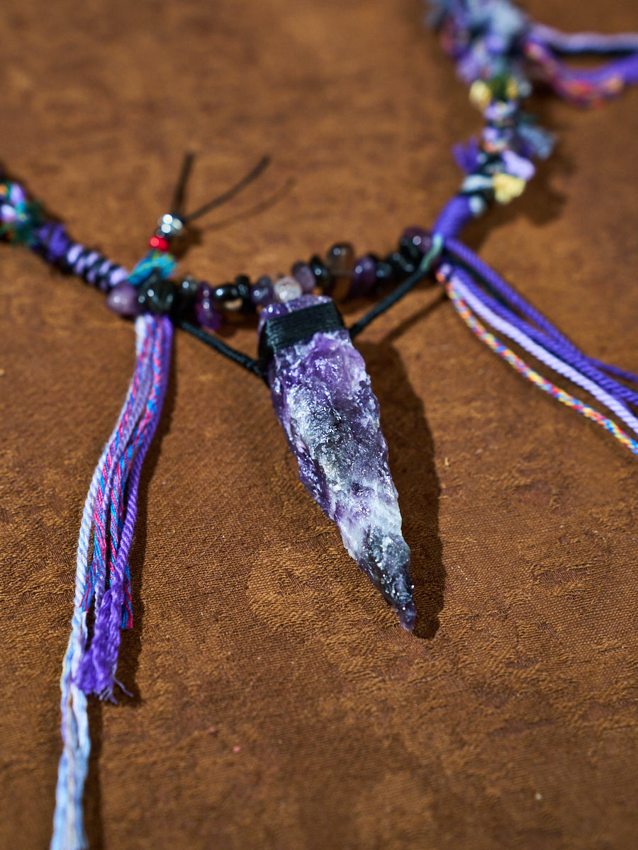Wisdom Energy · Night Veil Amulet · Tibetan Amethyst Necklace
