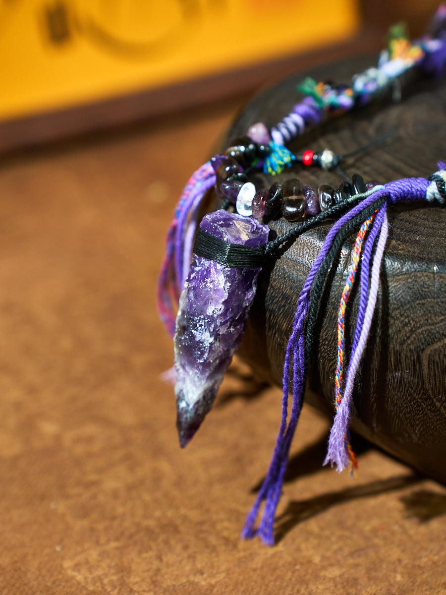 Wisdom Energy · Night Veil Amulet · Tibetan Amethyst Necklace