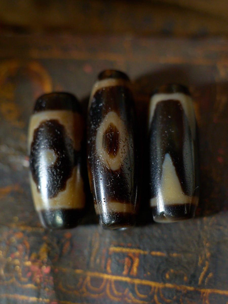 Mandala Guardian Tibetan Medicinal Agate Dzi Bead