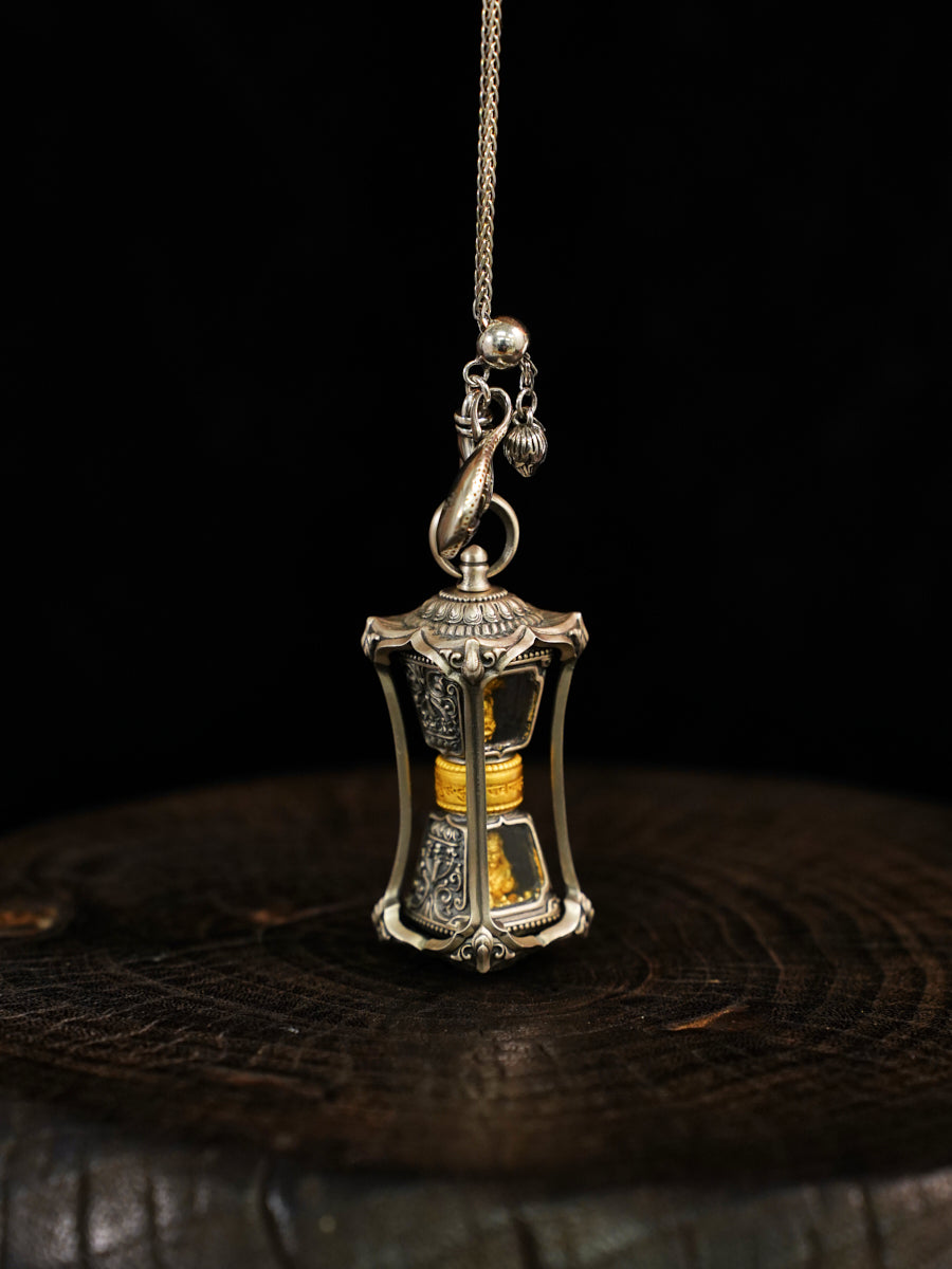 Radiant Fortune Yellow Jambhala Silver Necklace