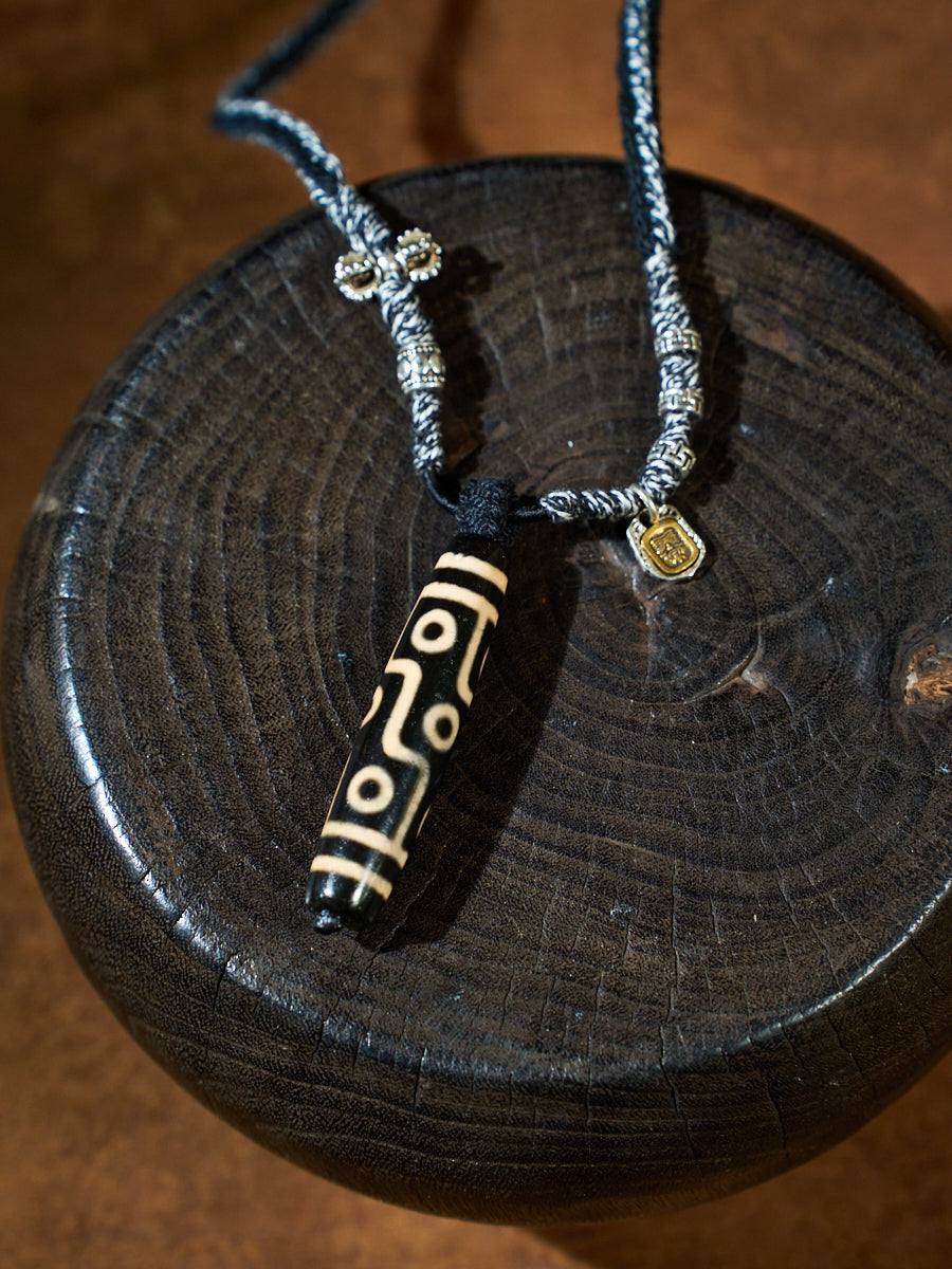 Guardian Nine-Eyed Dzi Necklace