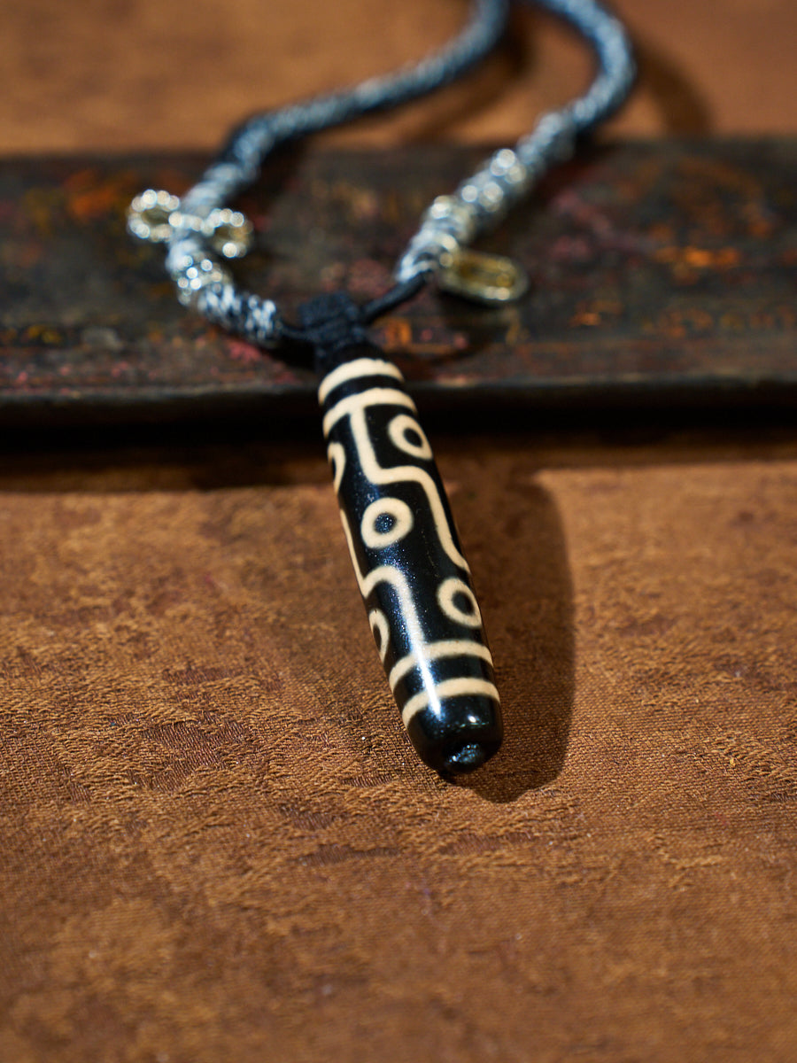 Guardian Nine-Eyed Dzi Necklace