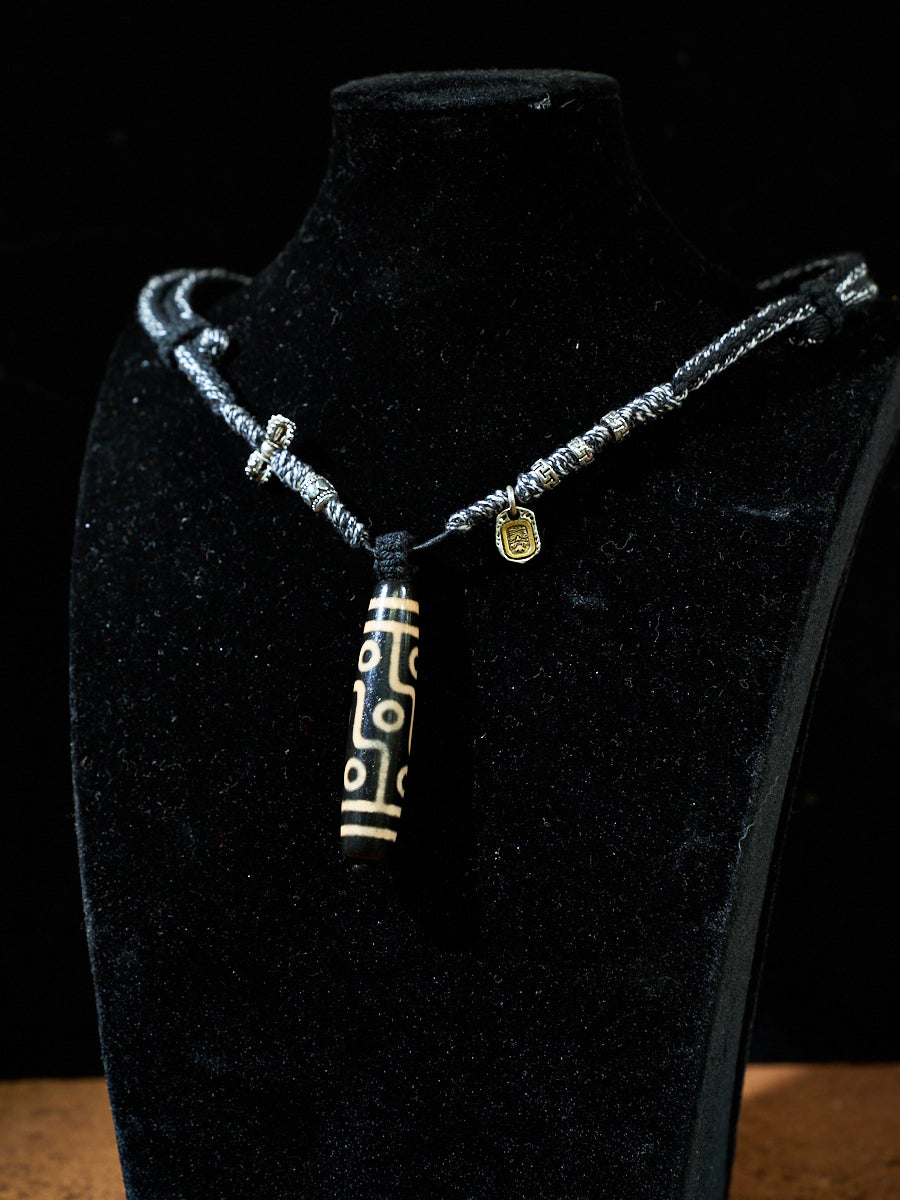 Guardian Nine-Eyed Dzi Necklace