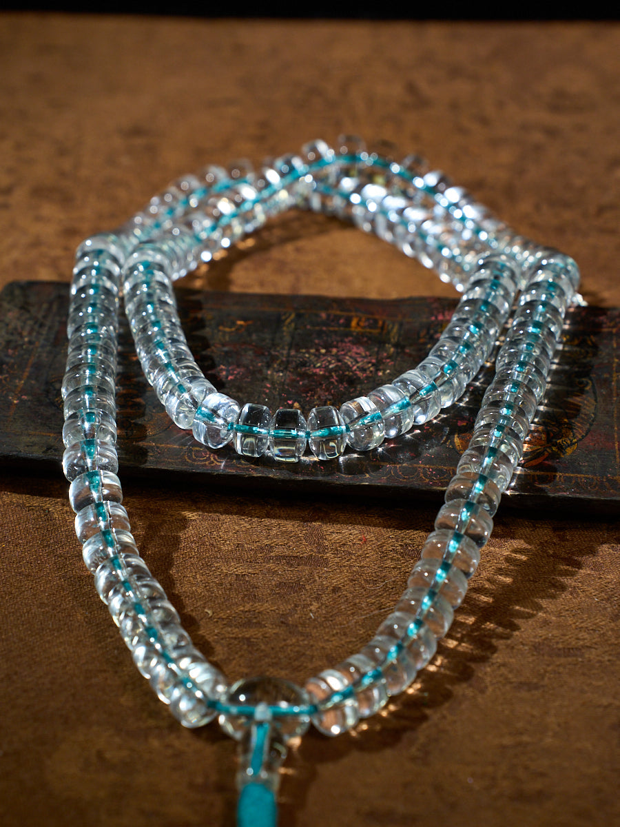 Vital Essence Clear Quartz Mala – Healing & Energy Necklace