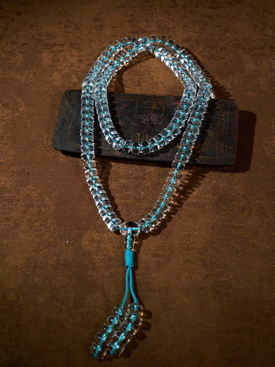 Vital Essence Clear Quartz Mala – Healing & Energy Necklace