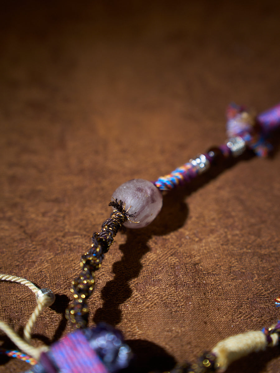 Hand-Knotted Amethyst Wayward Talisman Necklace