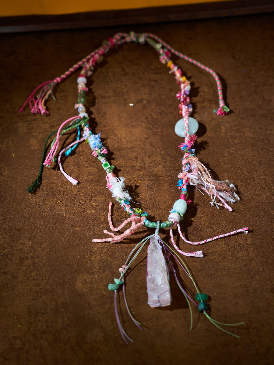 Love Energy · Gentle Awakening · Rose Quartz Talisman Hand-Knotted Necklace