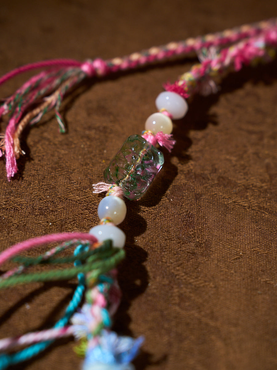 Love Energy · Gentle Awakening · Rose Quartz Talisman Hand-Knotted Necklace