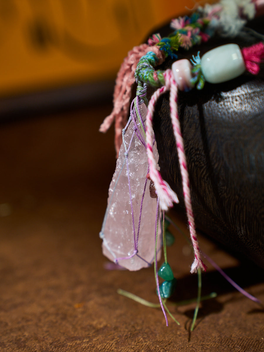 Love Energy · Gentle Awakening · Rose Quartz Talisman Hand-Knotted Necklace