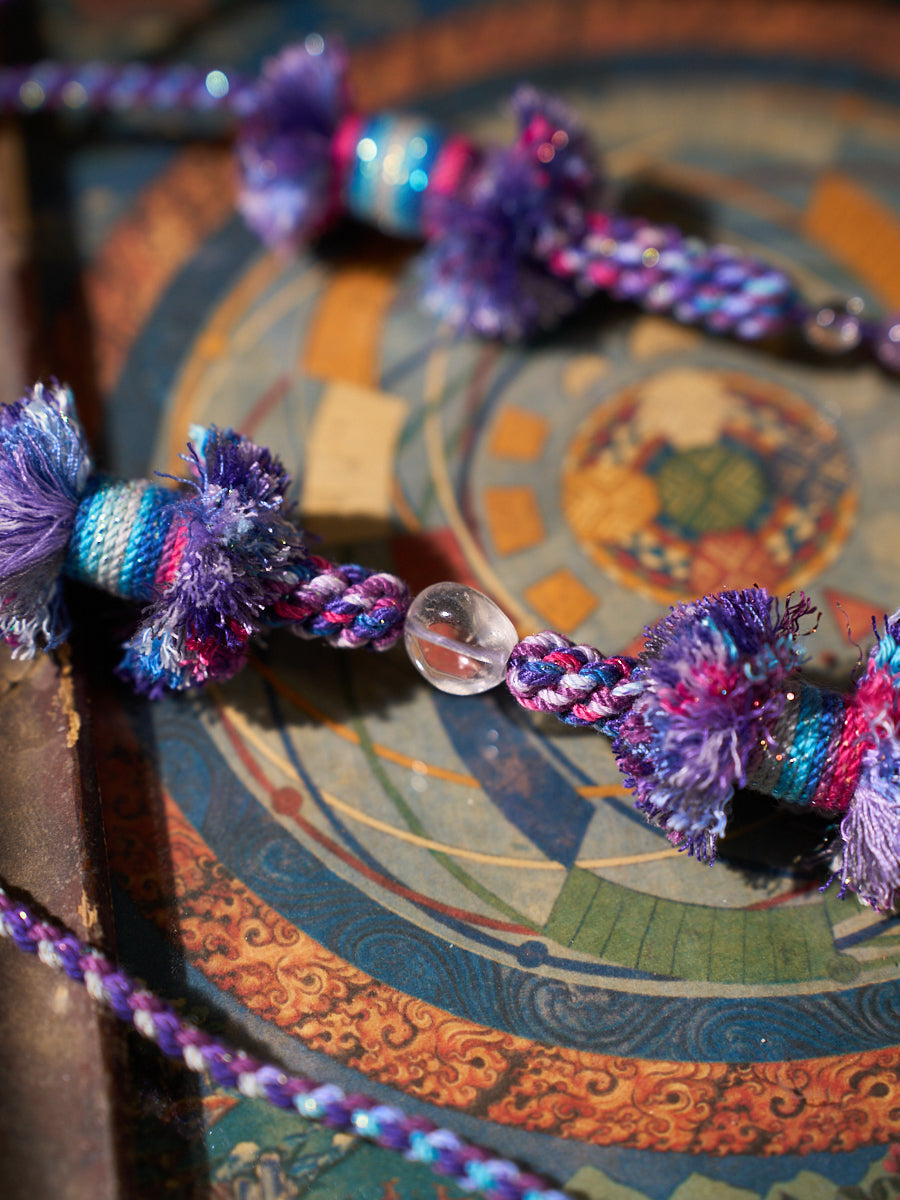 Wisdom Energy · Violet Insight · Amethyst Tibetan Knot Necklace