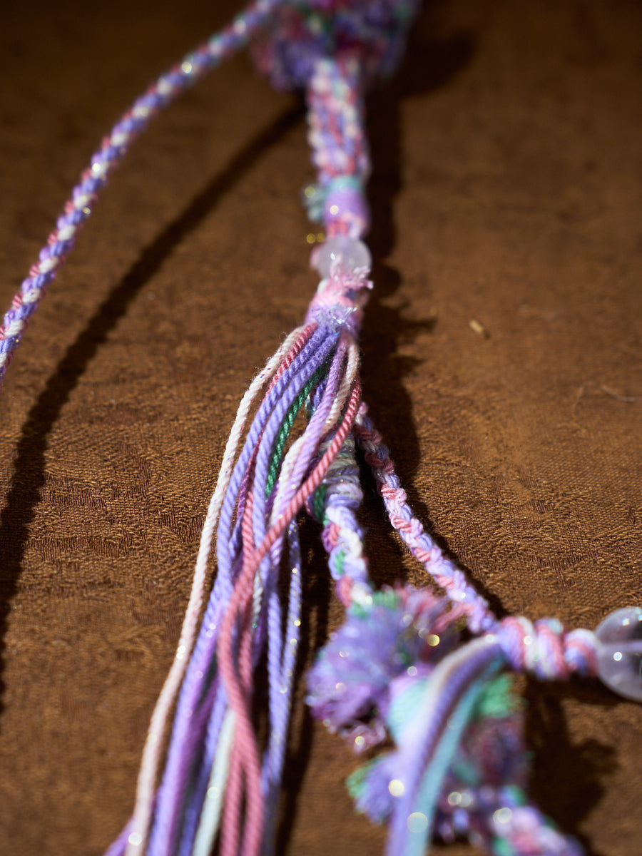 Purple Anchor · Amethyst Tibetan Handwoven Necklace
